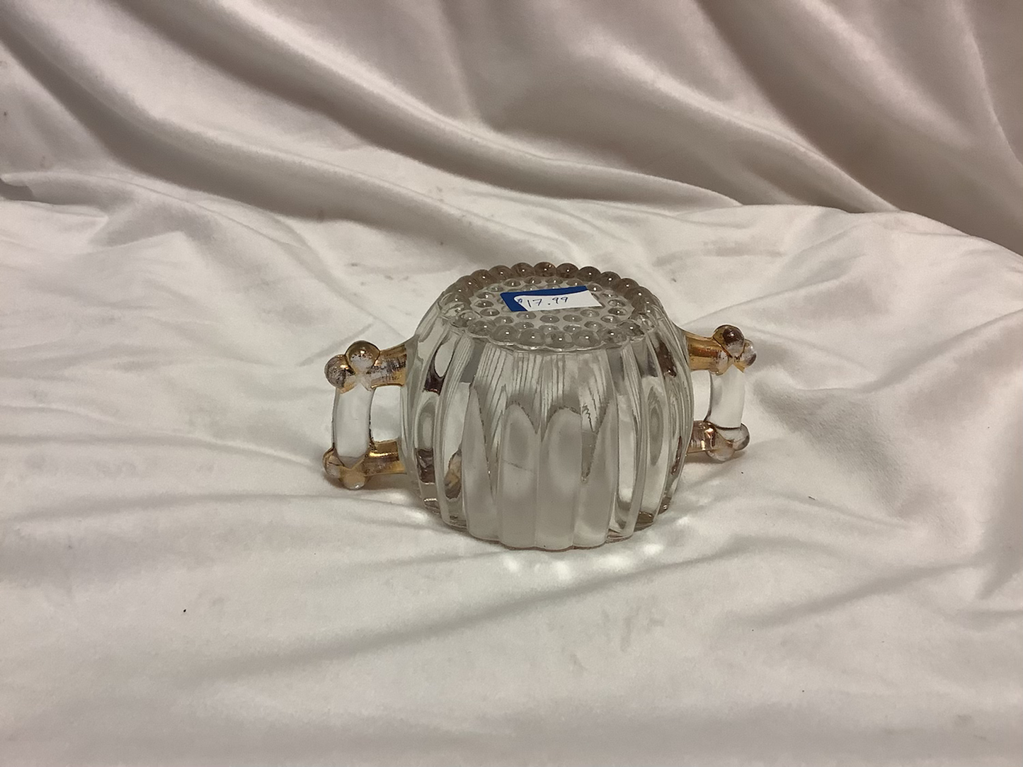Jeannette Gold Clear Glass Open Bowl image 4
