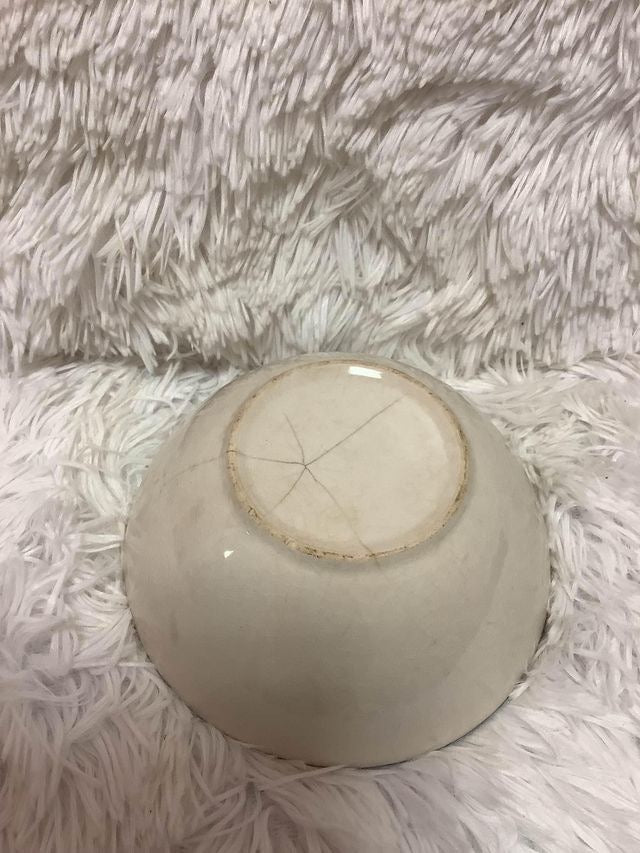 Floral Yellow Bowl(small Cracks Inside And Outside The Bowl) image 3