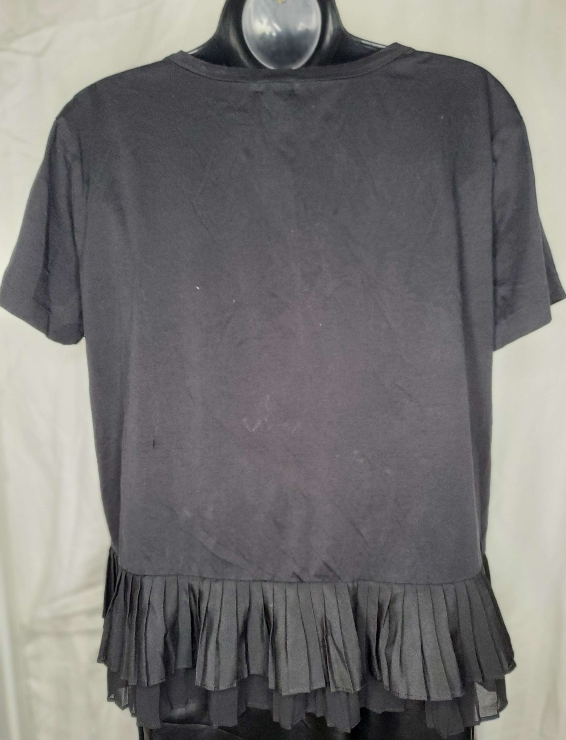 J crew pleated hem black blouse size 8 image 6