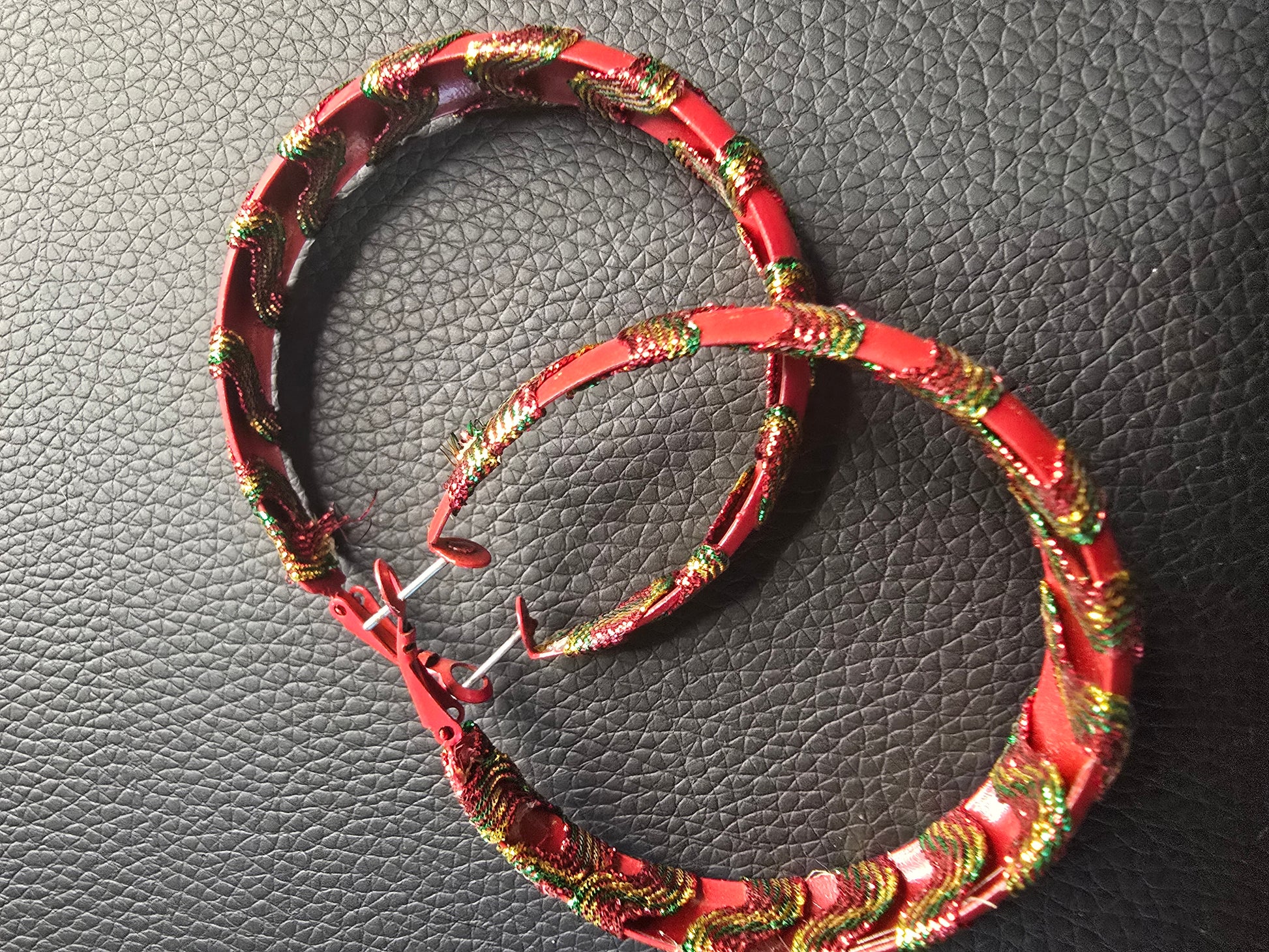 Bold Woven Statement Hoop Earrings image 3