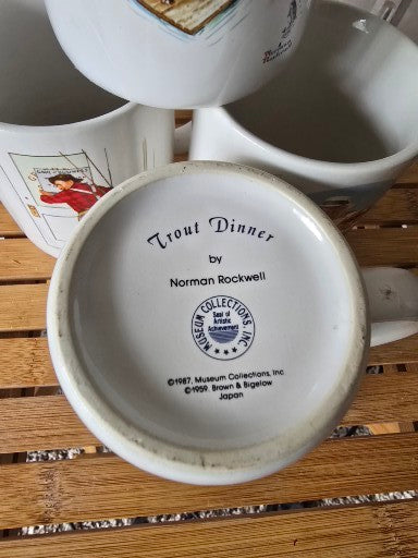 Vintage Norman Rockwell Coffee Mug Set – Set of 4 Collectible Mugs image 2