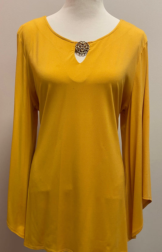 Sunny Leigh Yellow Long-Sleeve Top (XL) image 1