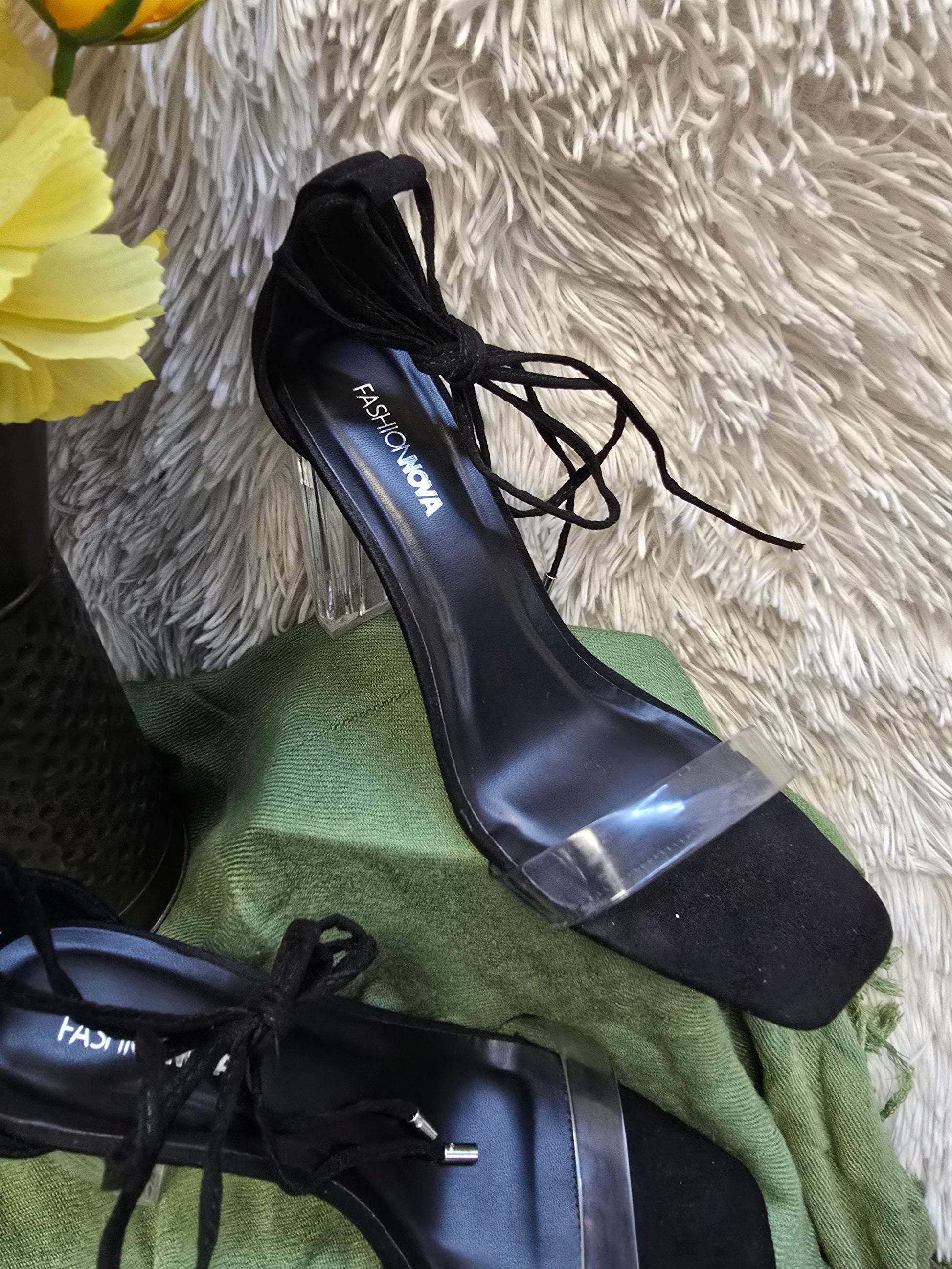 Fashionova transparent heels size 10 image 2
