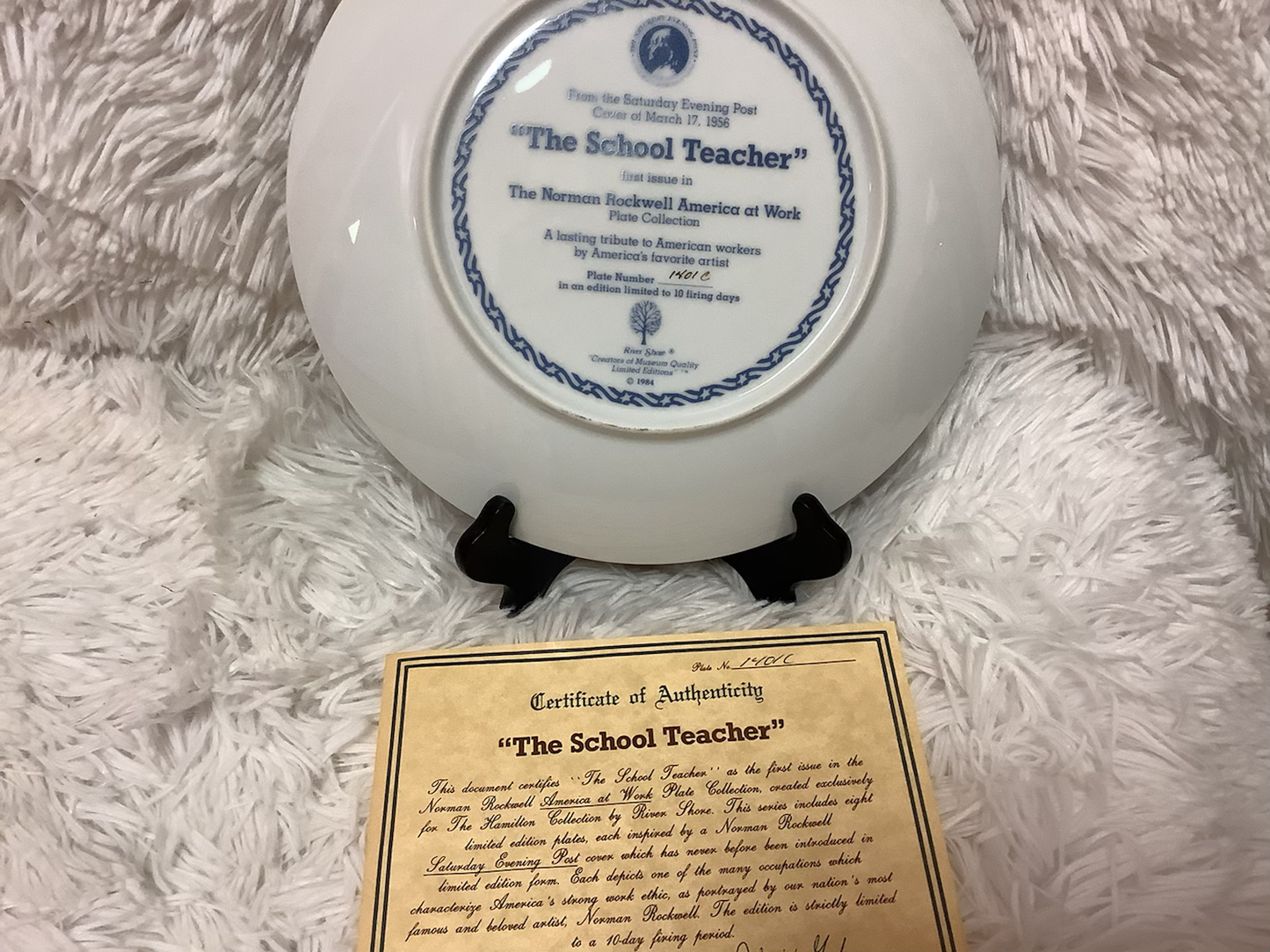 Norman Rockwell “the school teacher” plate image 1