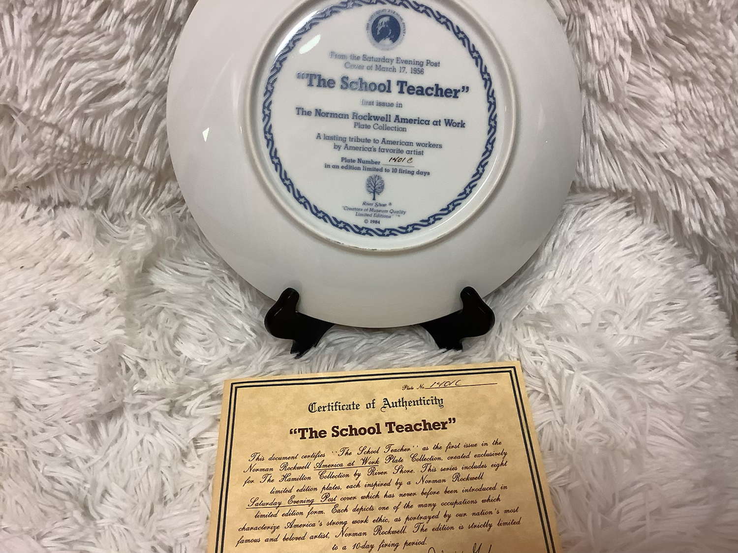 Norman Rockwell “the school teacher” plate image 1