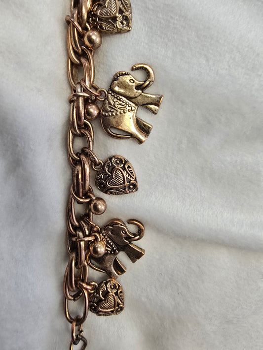 Gold color charm bracelet  image 0