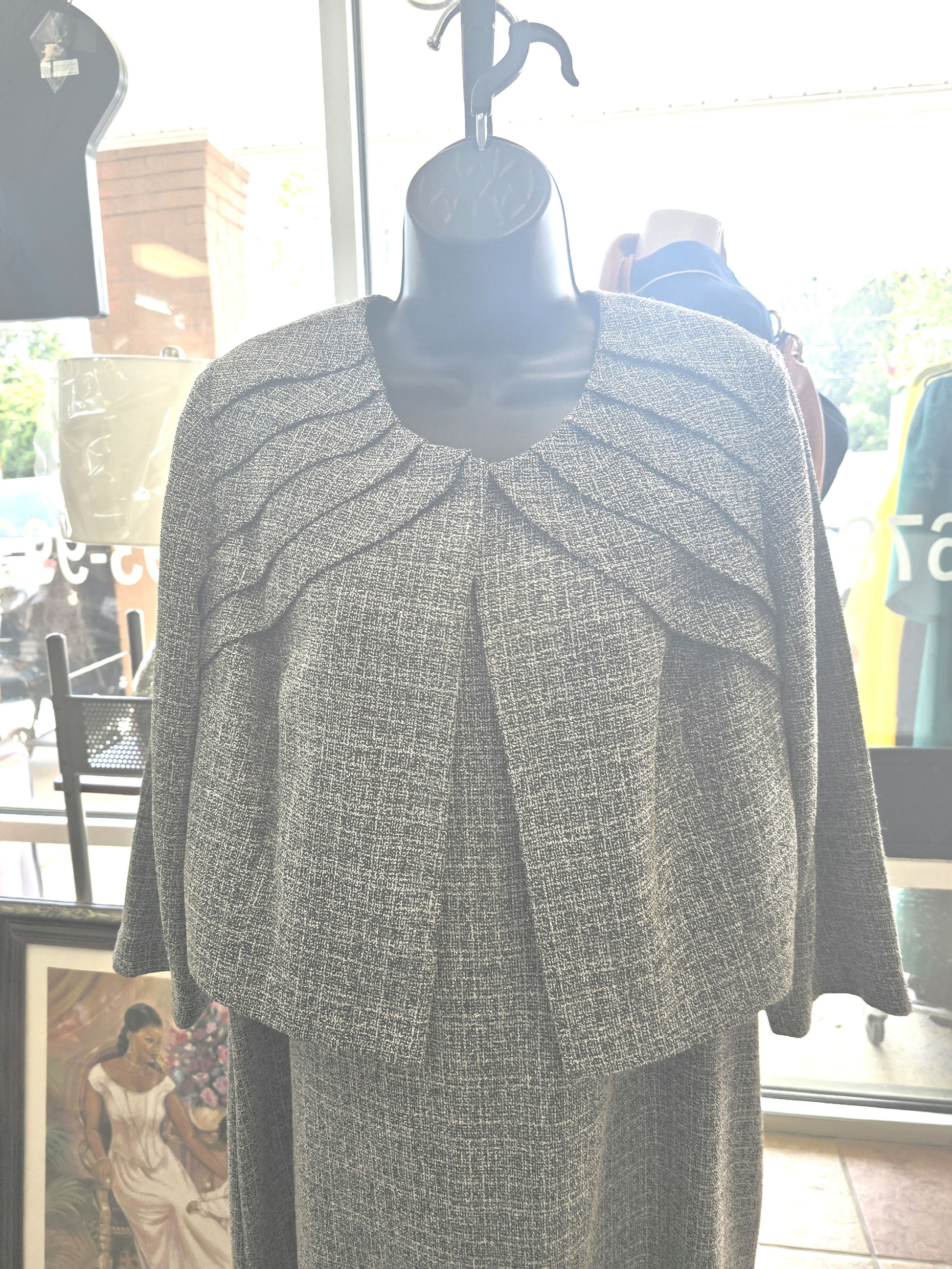 2 piece gray dress size 16 image 7
