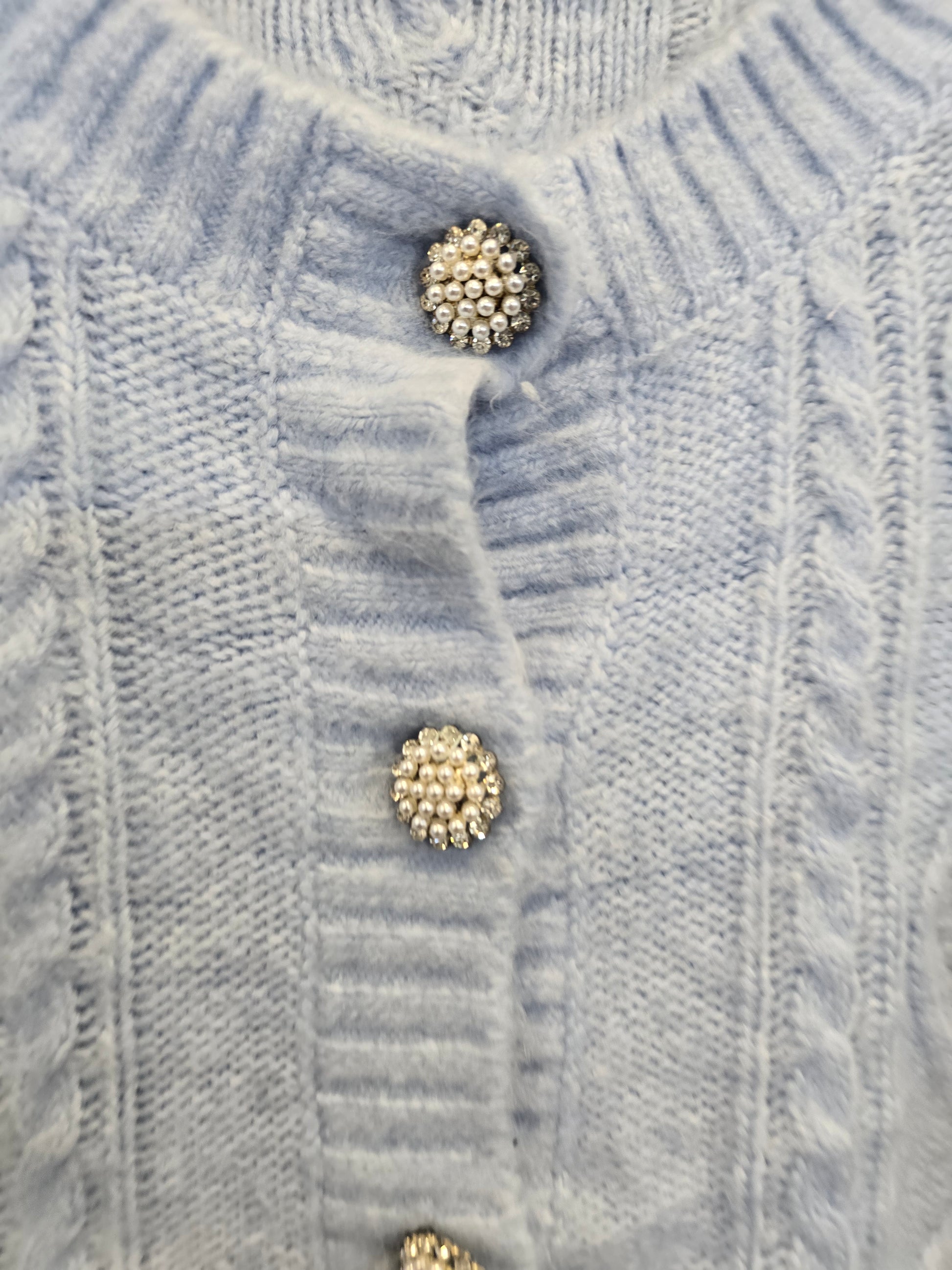 Crop top knitted blue sweater  image 4