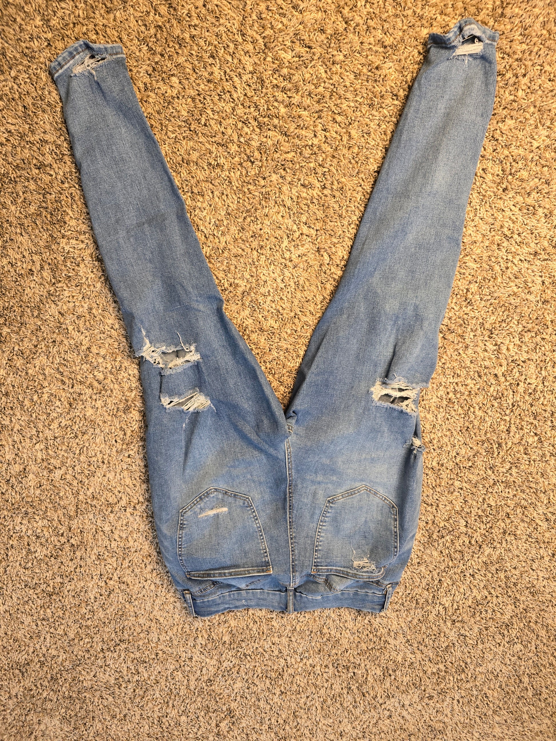 Rue+ Size 18 Distressed Skinny Jeans Women Light Wash Ripped Stretch Denim Plus  image 5