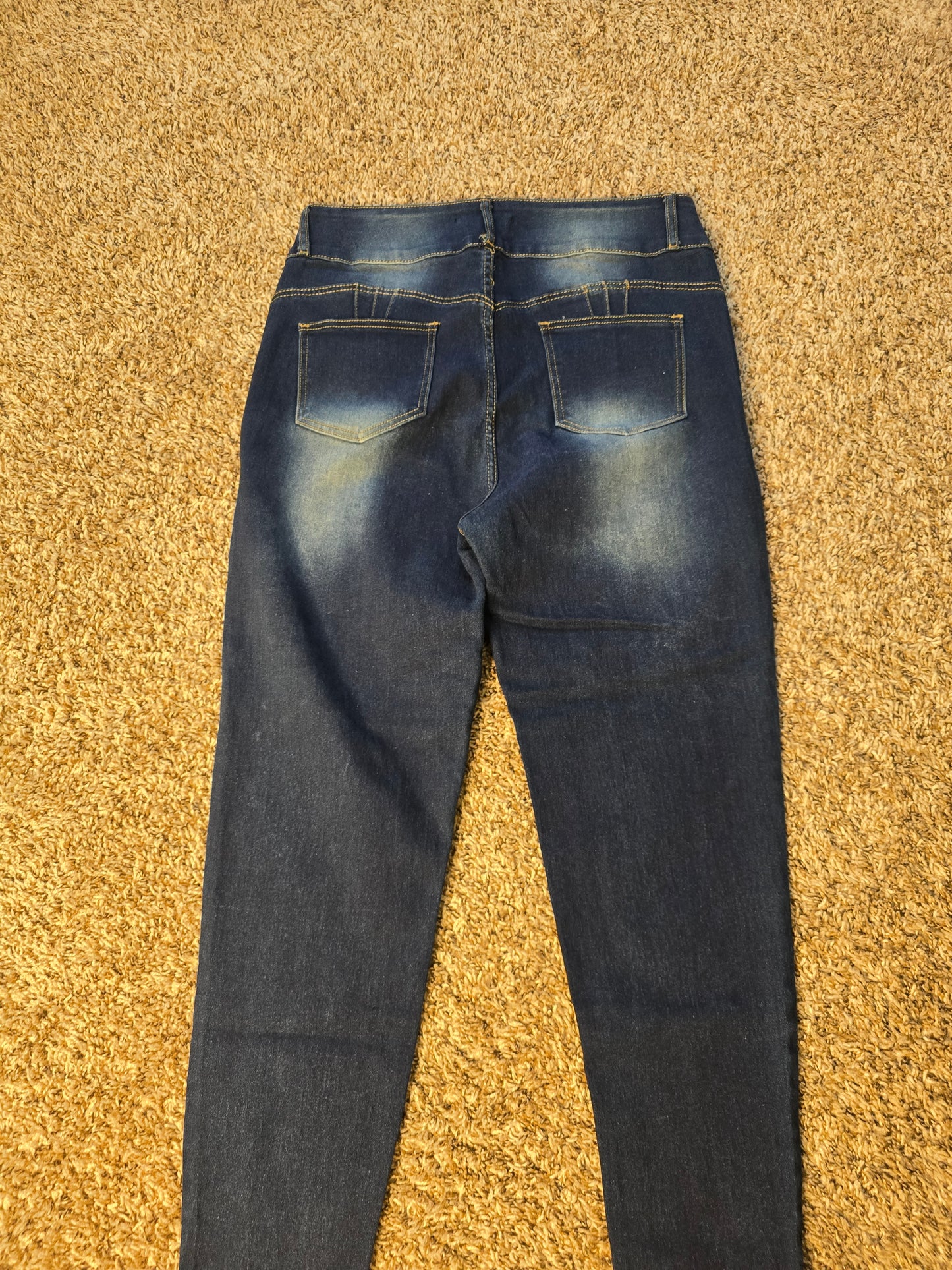 Between Us Women’s High Waist Skinny Jeans size 18 – Dark Wash Button Fly Denim image 8
