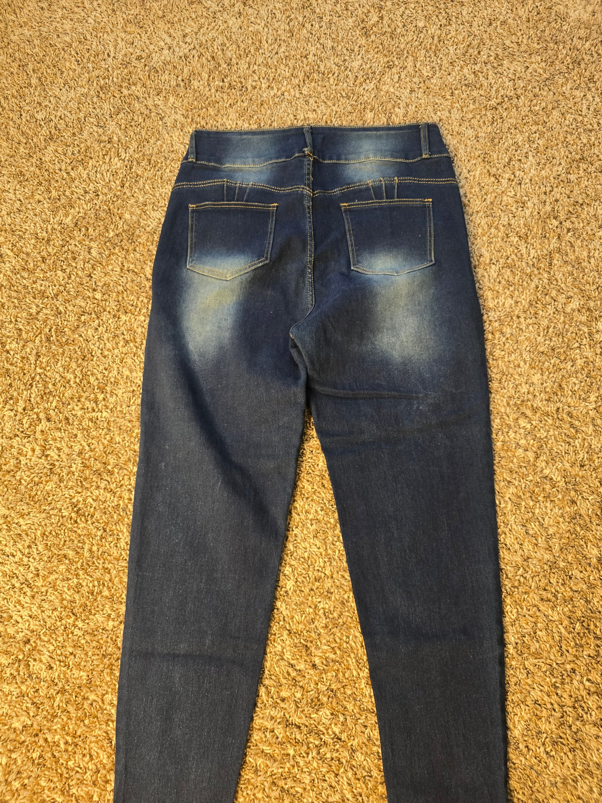 Between Us Women’s High Waist Skinny Jeans size 18 – Dark Wash Button Fly Denim image 8