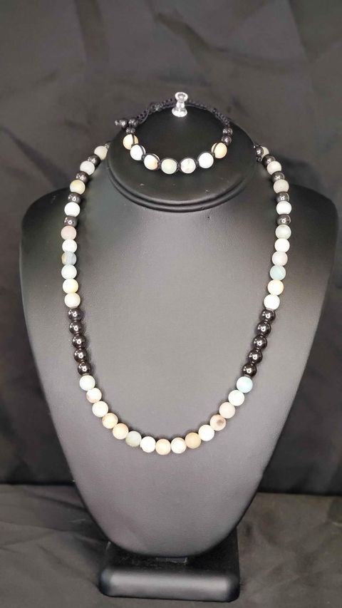 Amazonite 2 peice neacklace and braclet set image 0