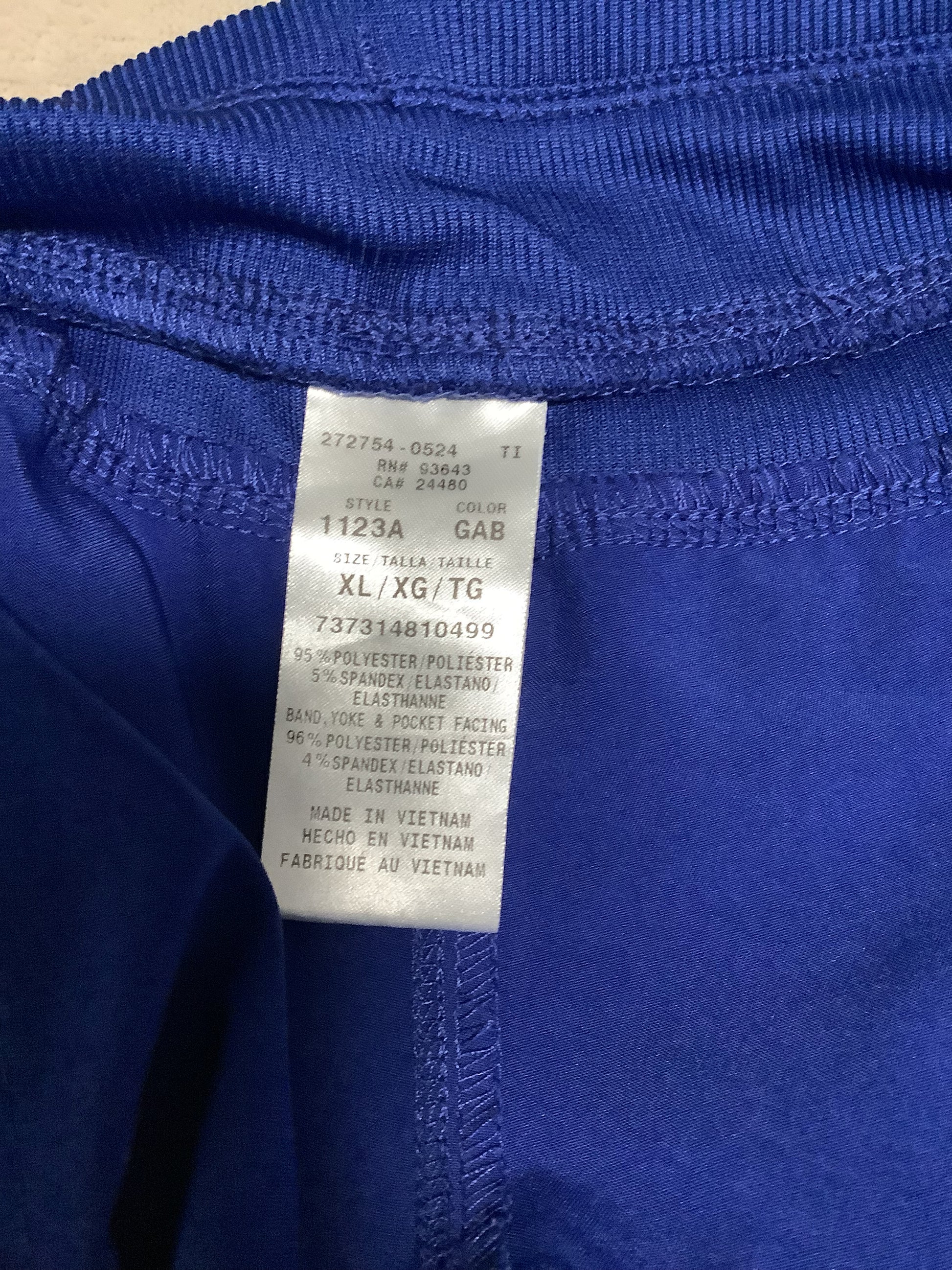 Royal Blue scrub pants size XL image 7