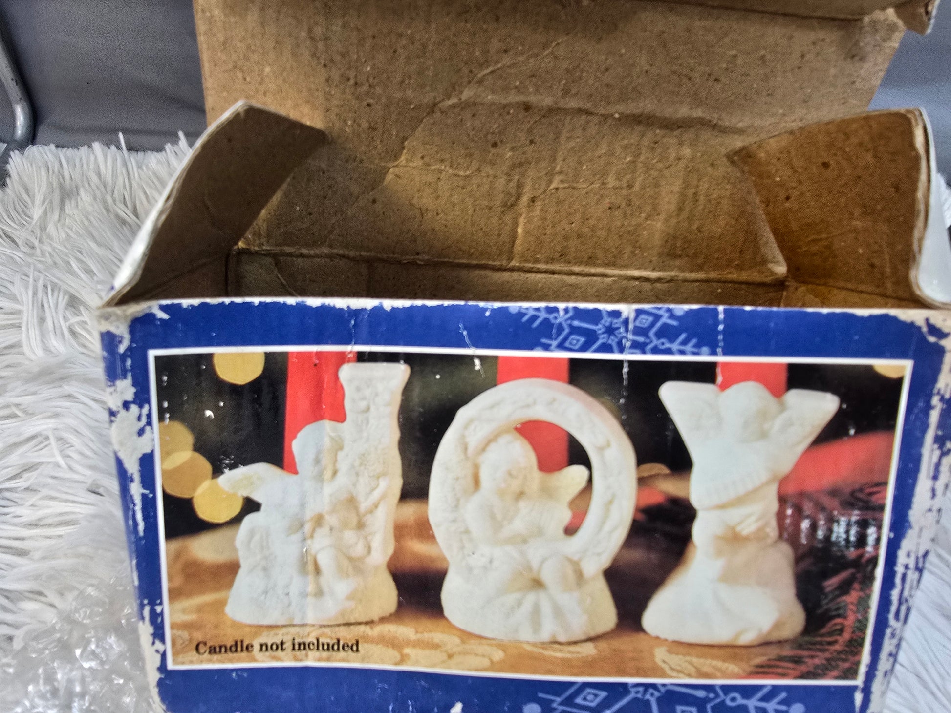 Vintage Porcelain joy candle holders image 0