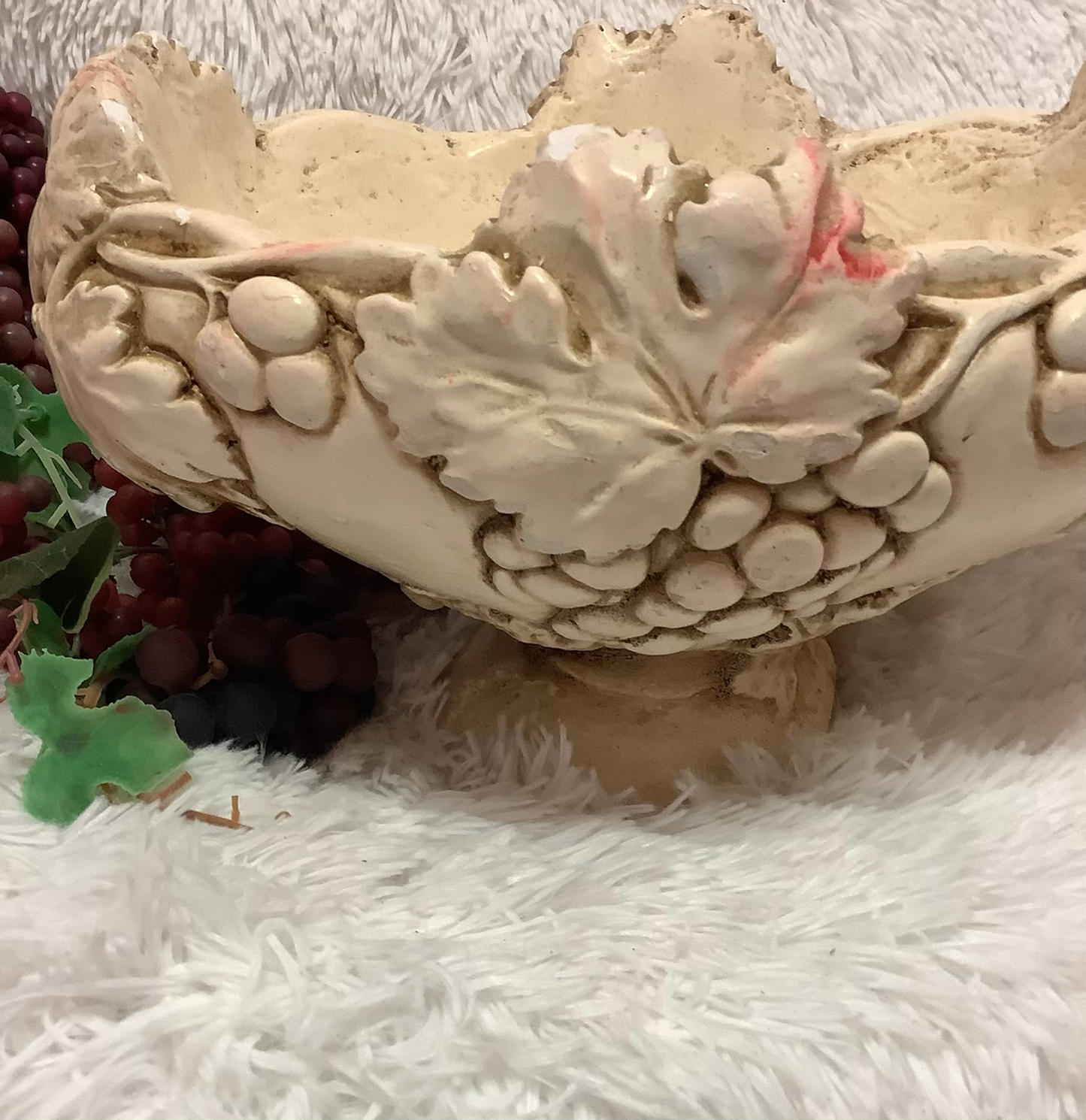 Handmade grape themed basin image 6
