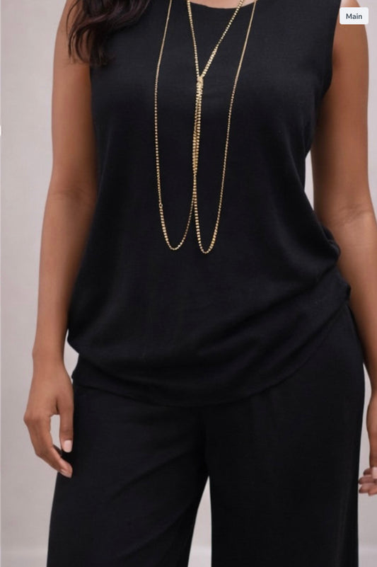 Time and Tru 2-Piece Black Lounge Set – size 2x Effortless Chic Comfort image 0
