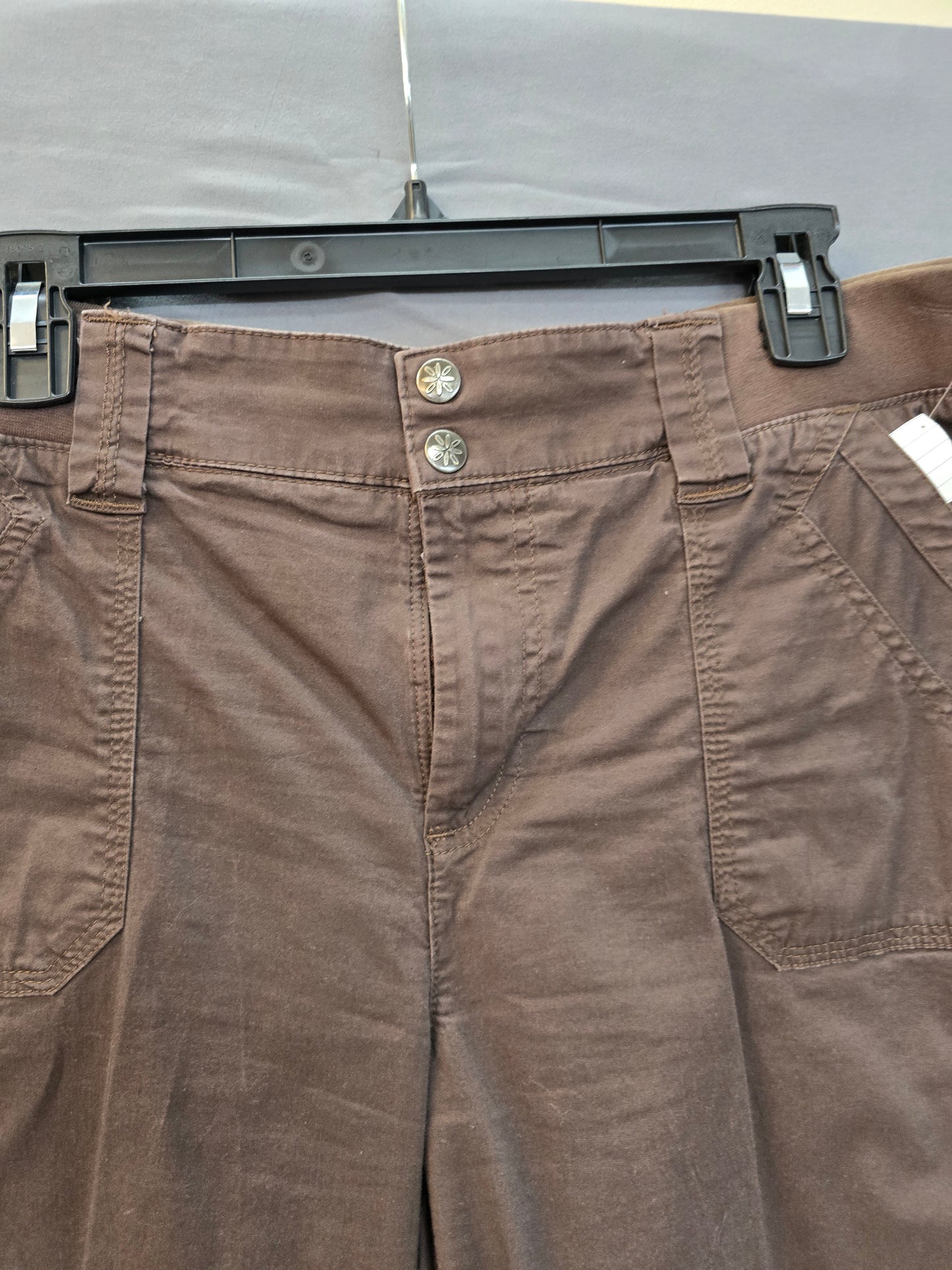 Brown stretch shorts size 12 image 1