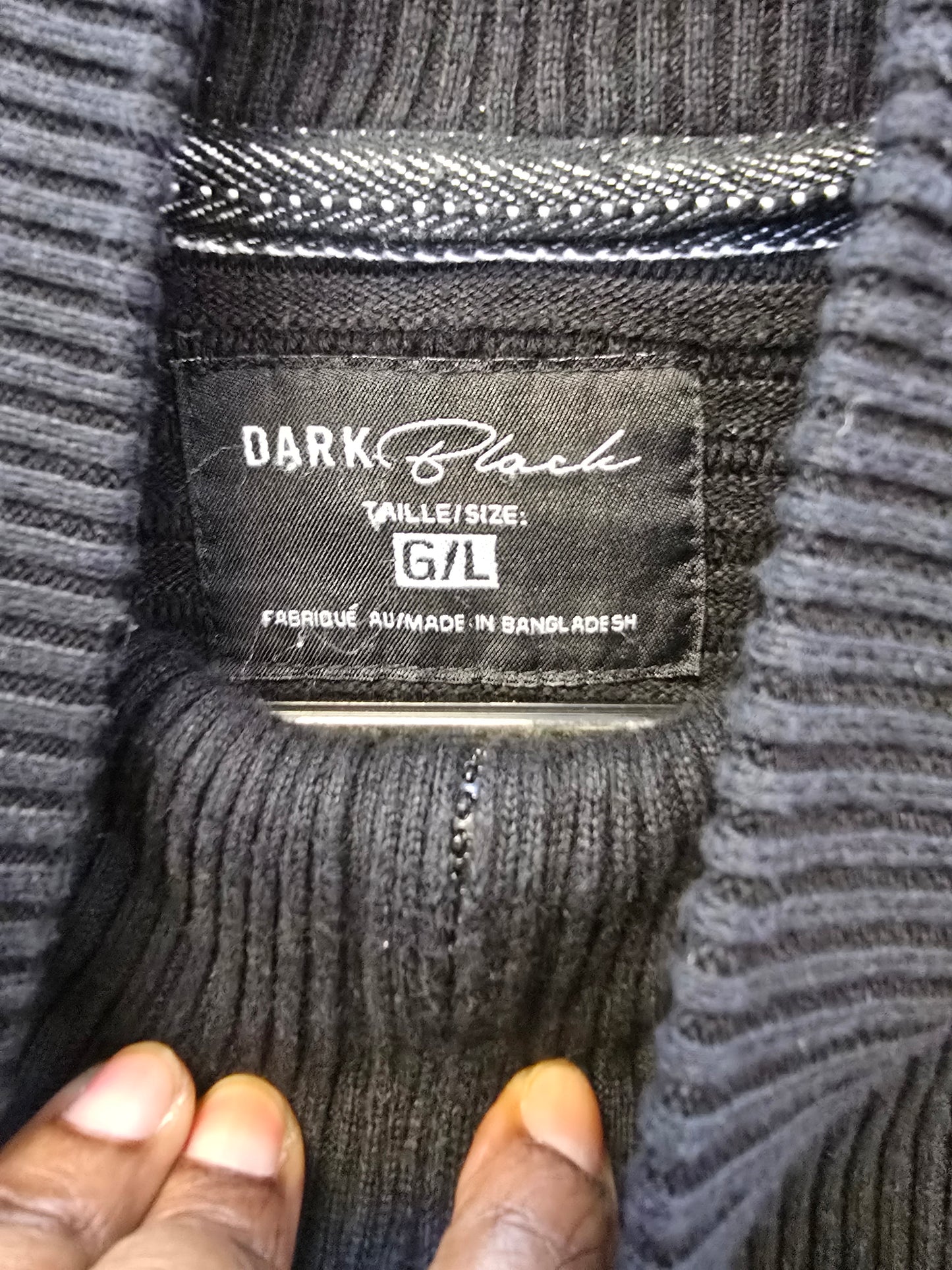 Dark Black Men sweater G/L image 4