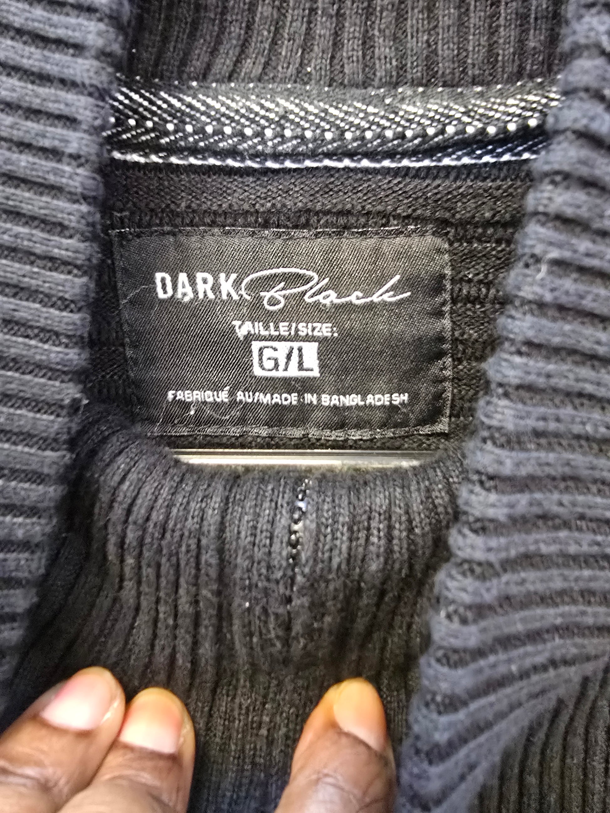 Dark Black Men sweater G/L image 4