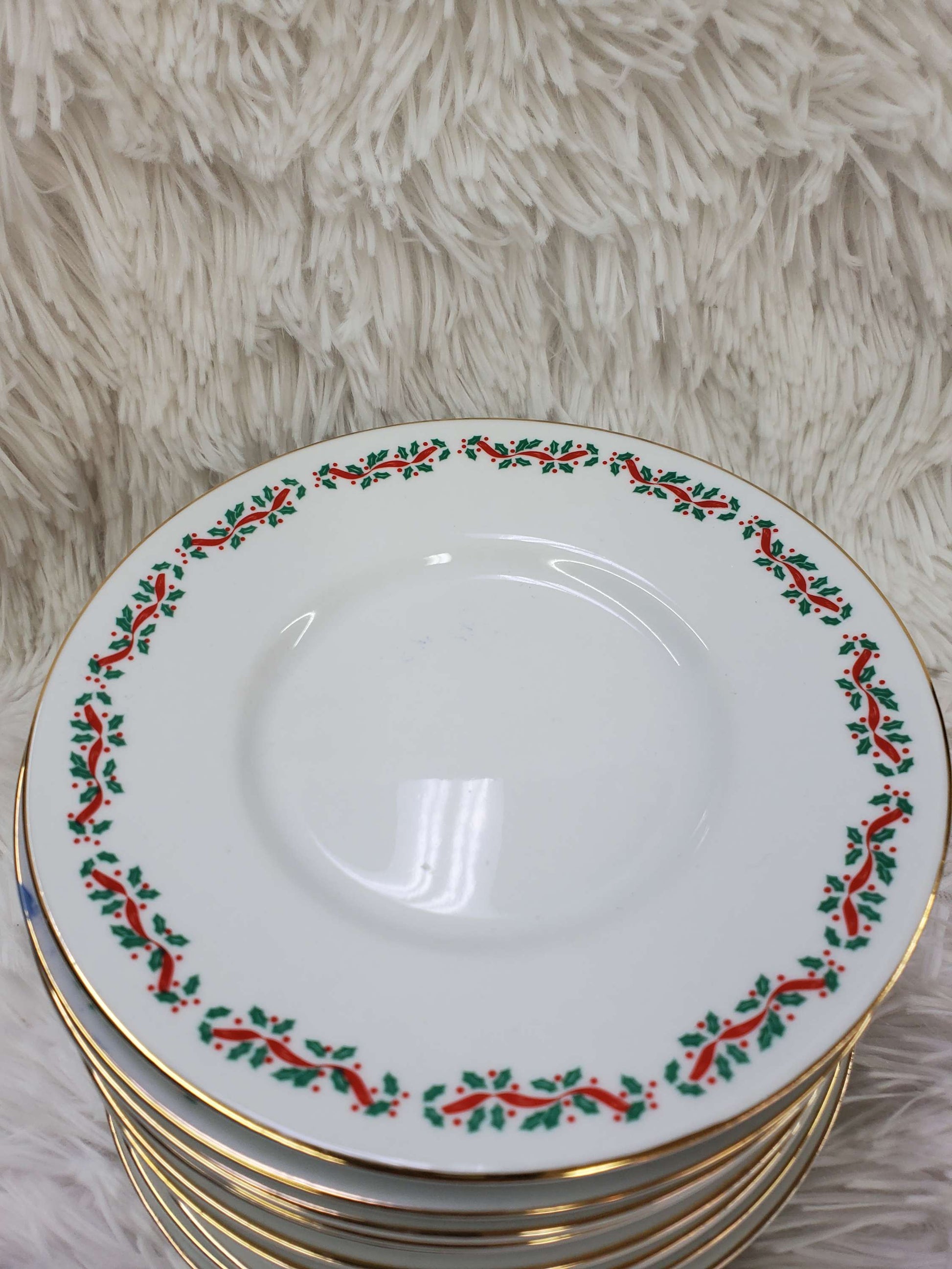 Christmas cake plates set of 12 image 1