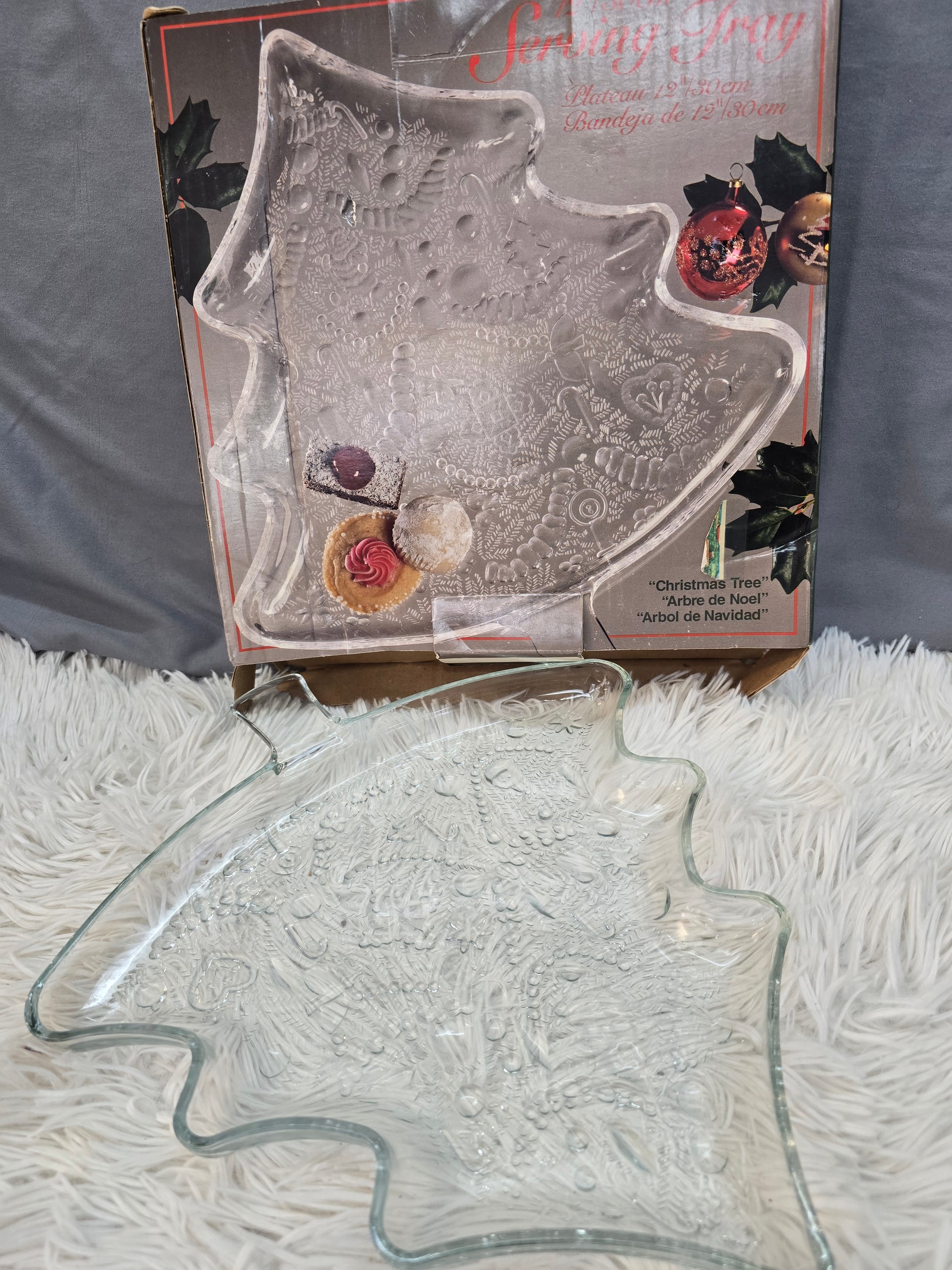 Christmas glass serving platter  image 5