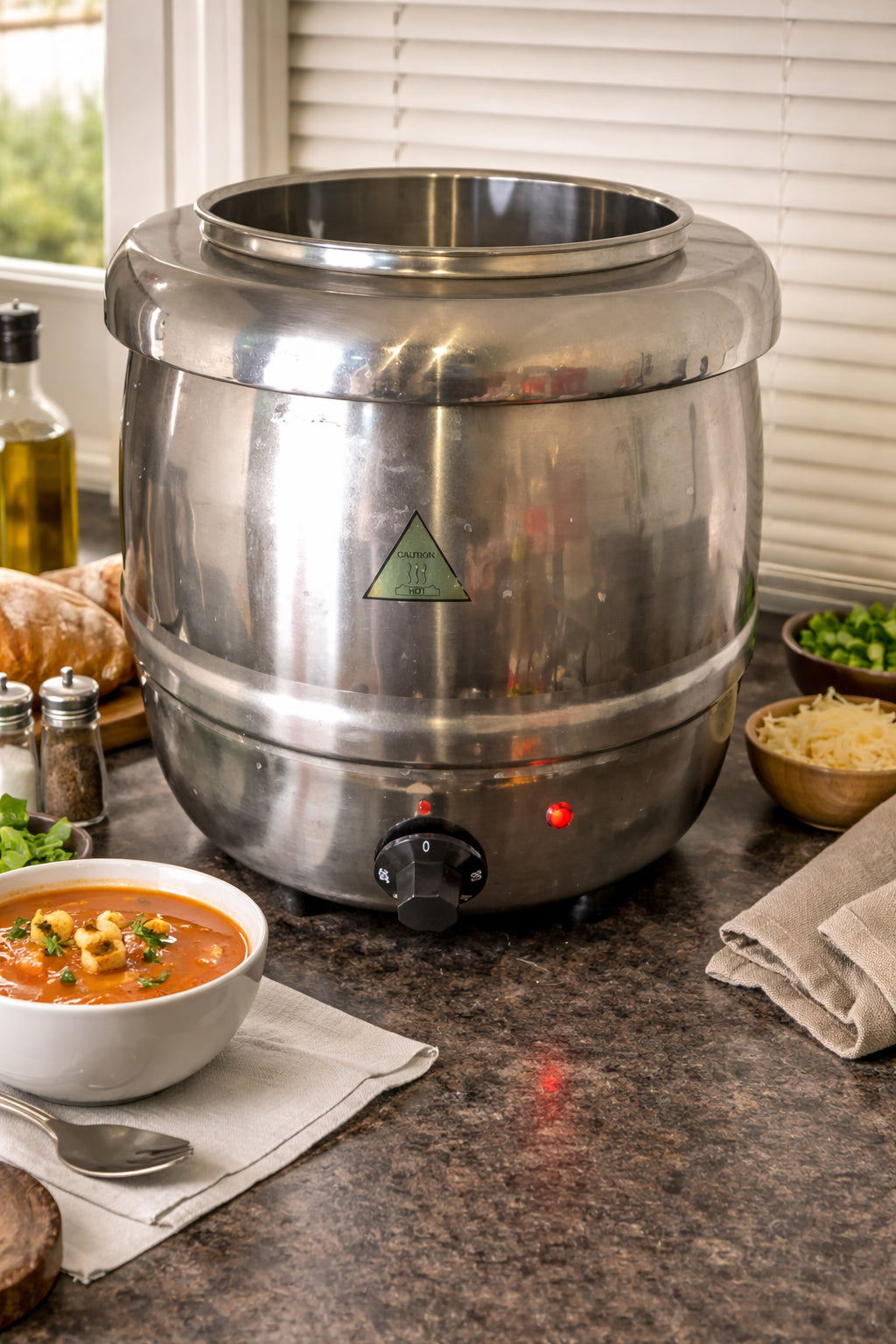 Stainless steel electric soup warmer image 0