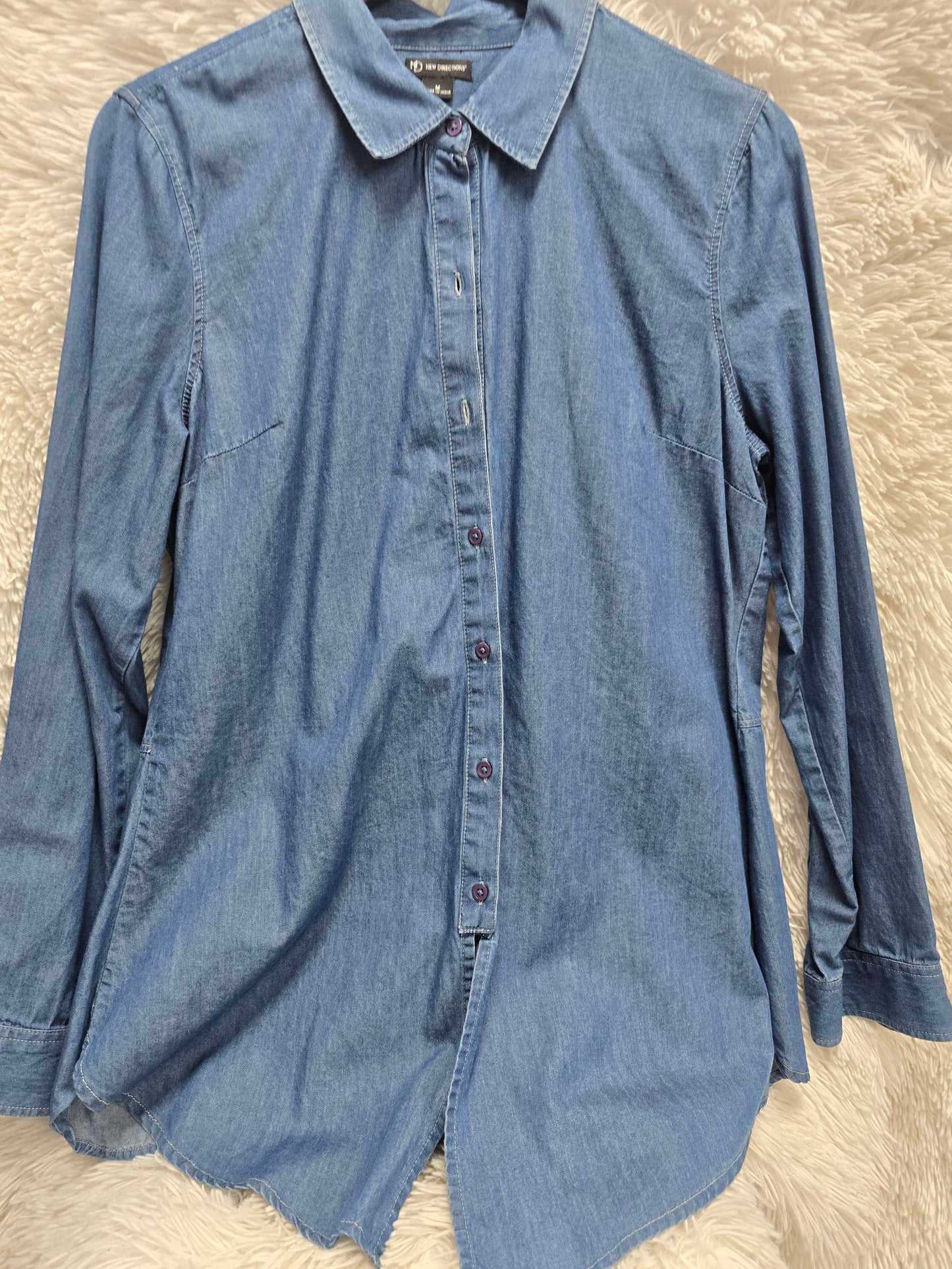 New direction denim long sleeve shirt M image 1