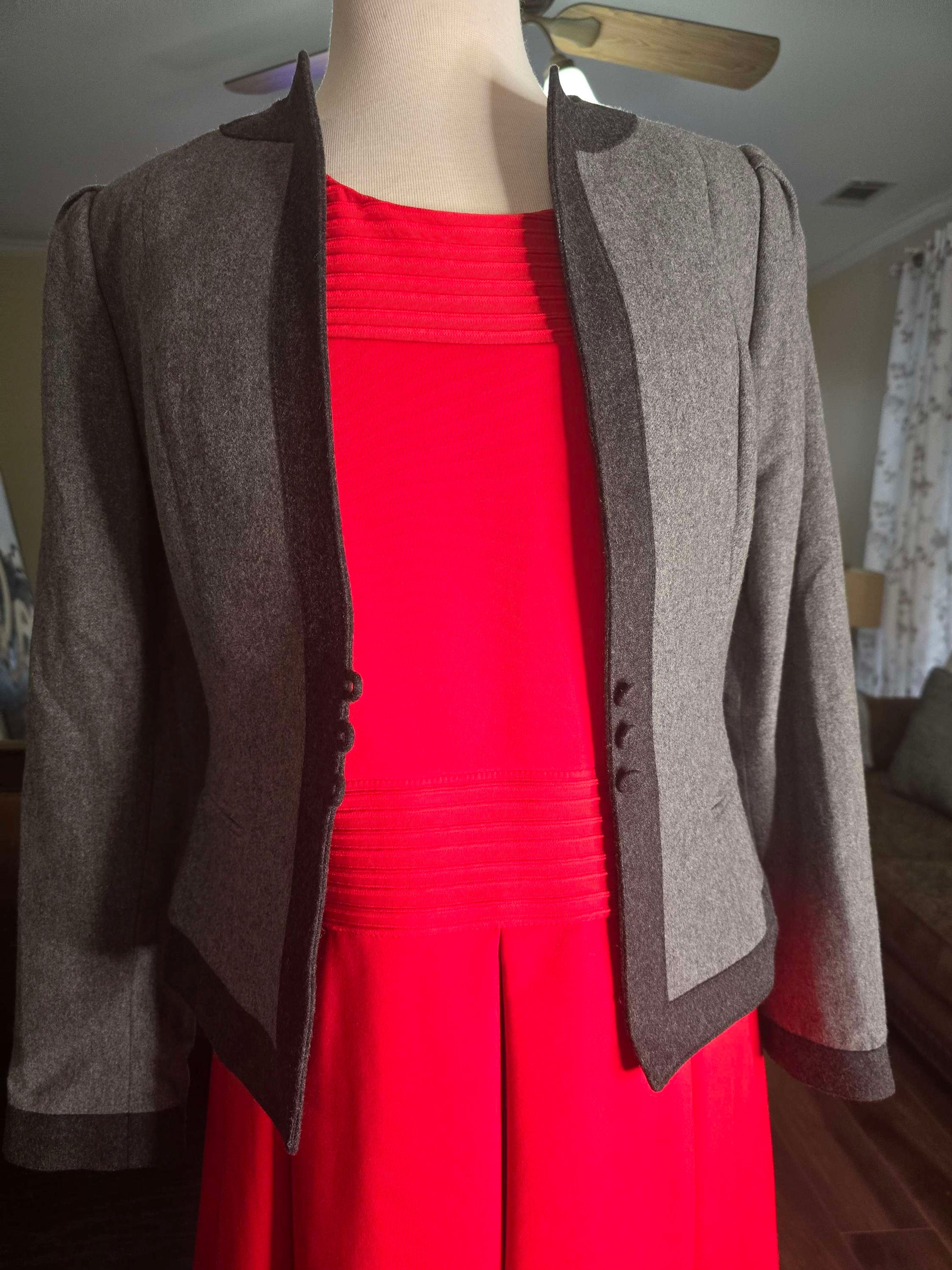 Vintage sasson blazer jacket gray 10/11 image 0