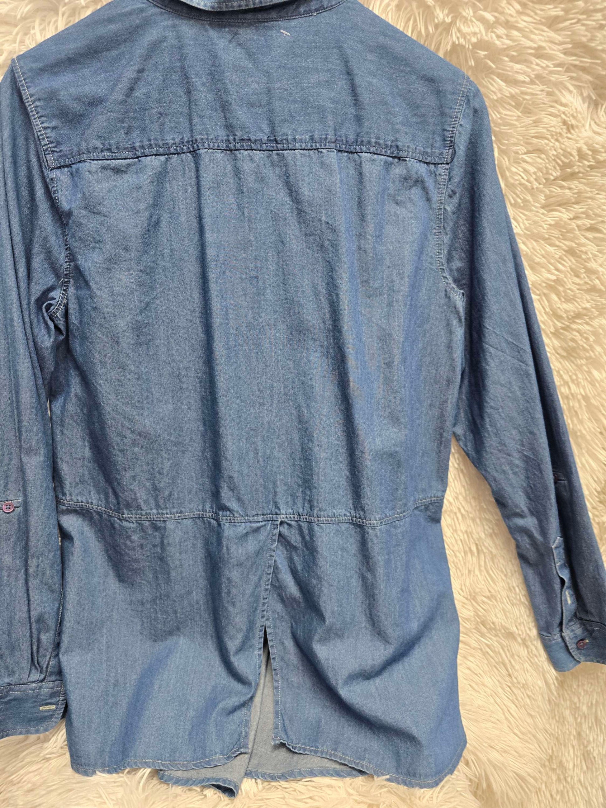 New direction denim long sleeve shirt M image 4
