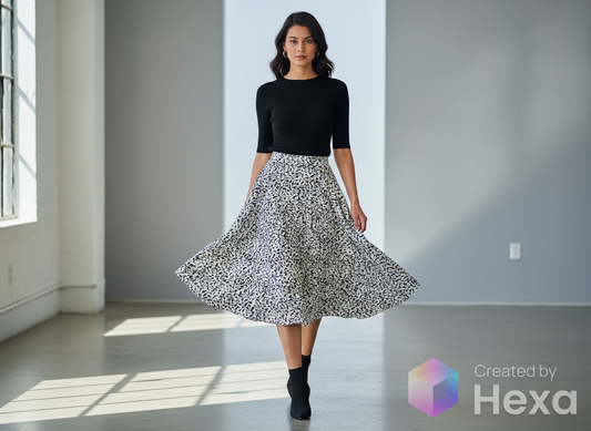 Flirty blue floral skirt size 2x image 0