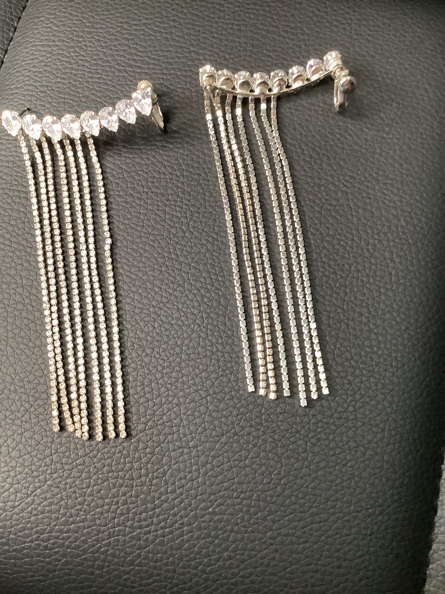 Crystal Fringe Drop Statement Earrings image 3