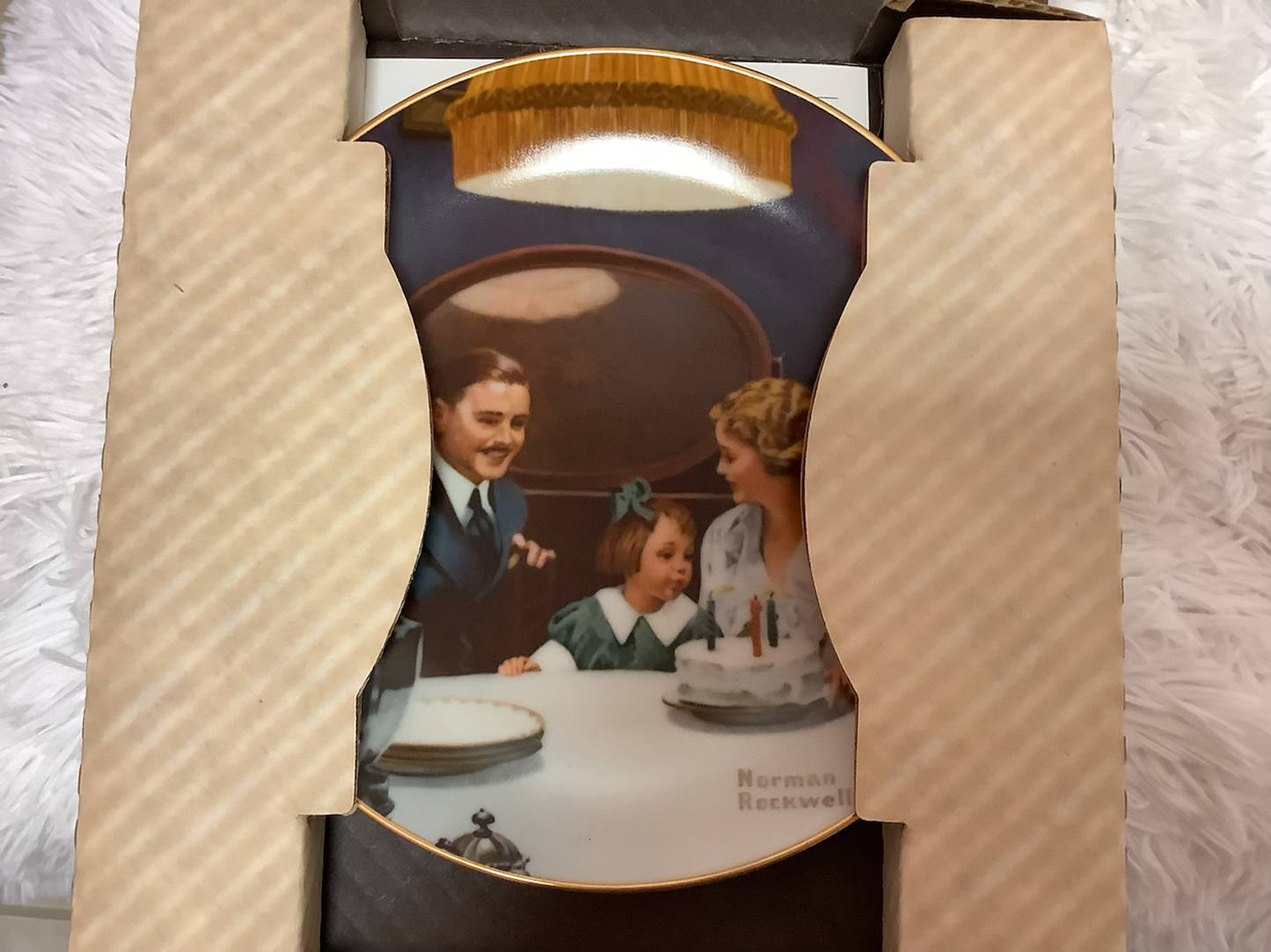 Norman Rockwell “the birthday wish” plate image 3
