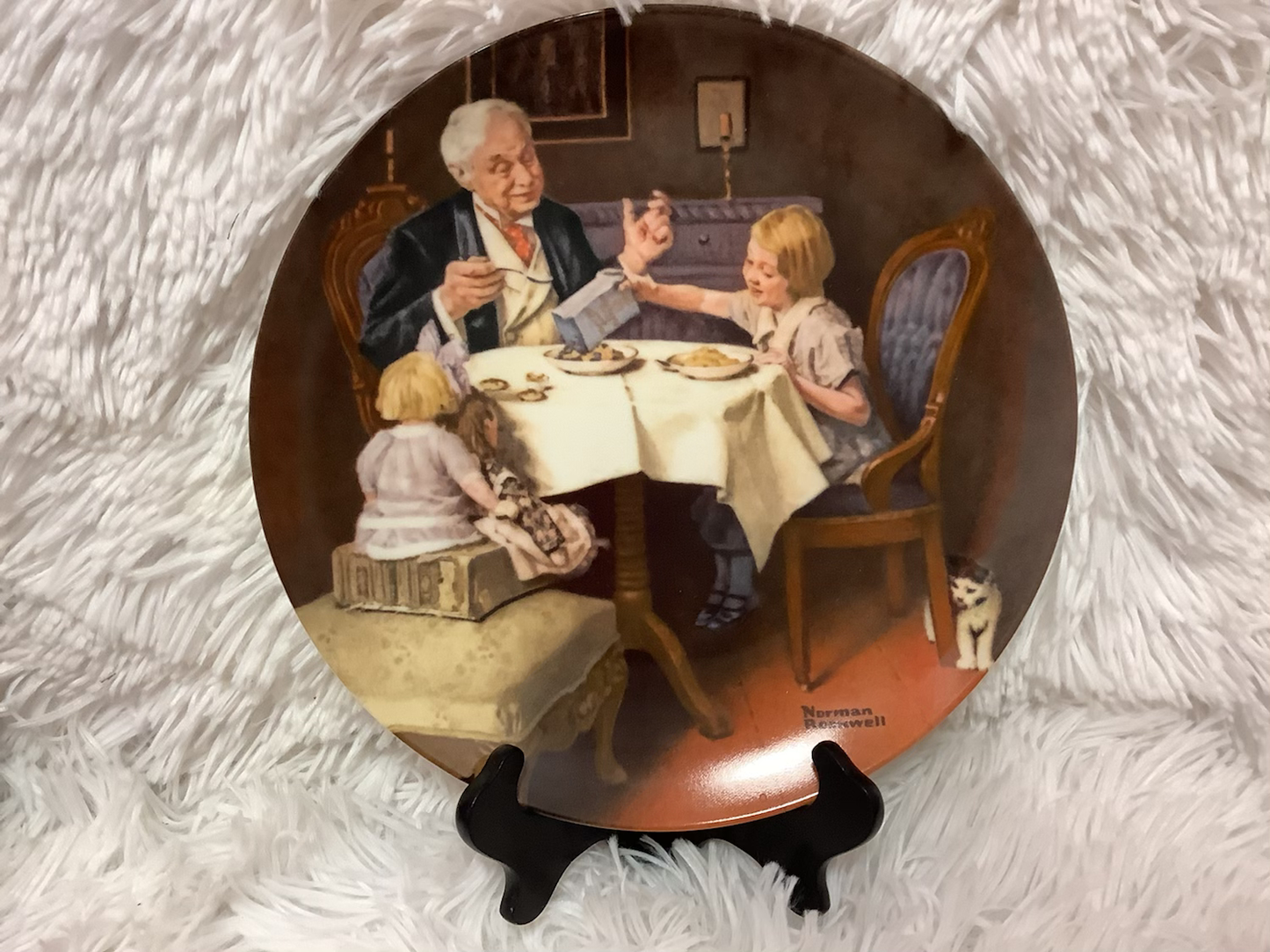 Norman Rockwell “the gourmet” plate image 0