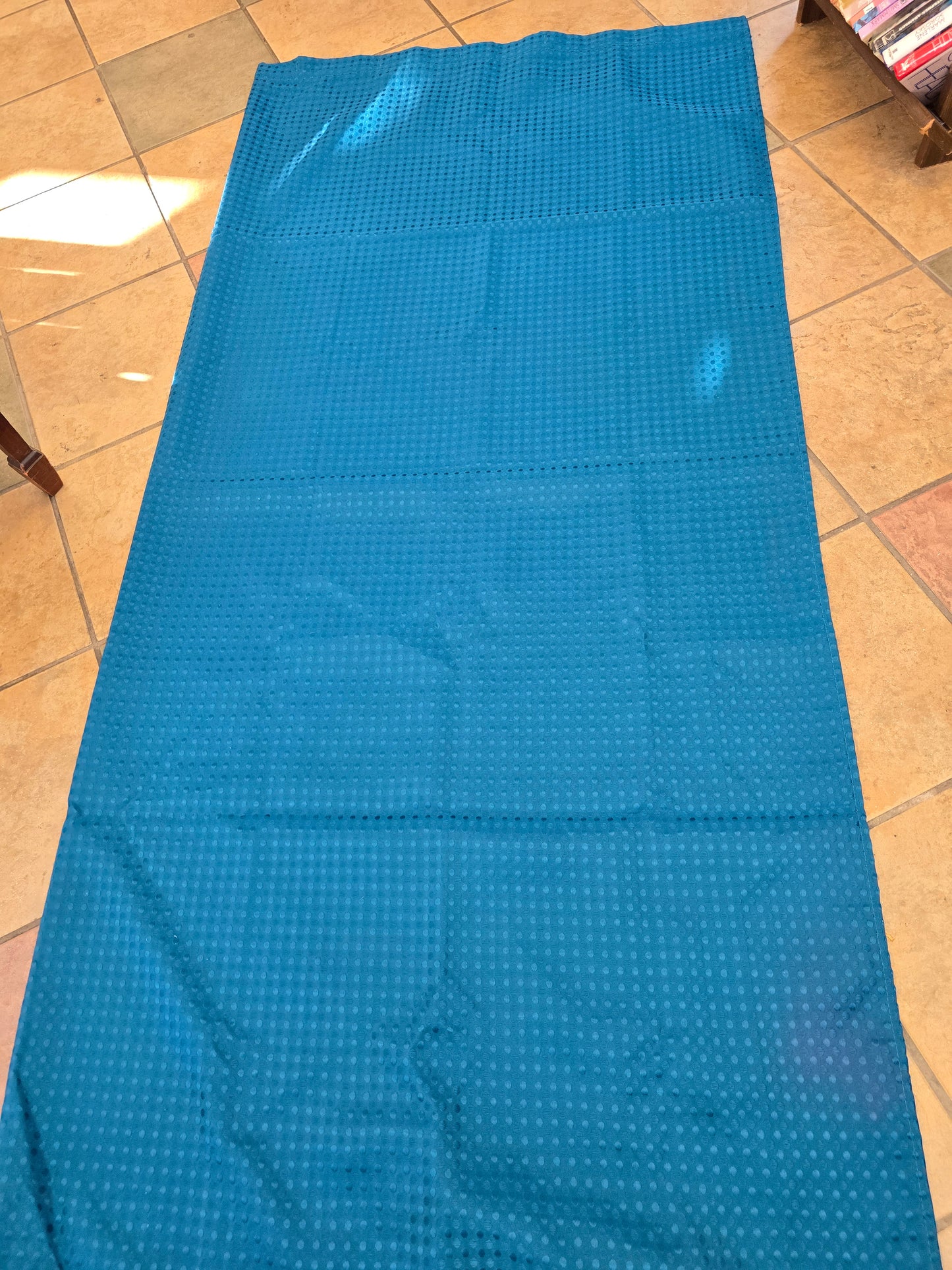 Blue shower curtain image 0