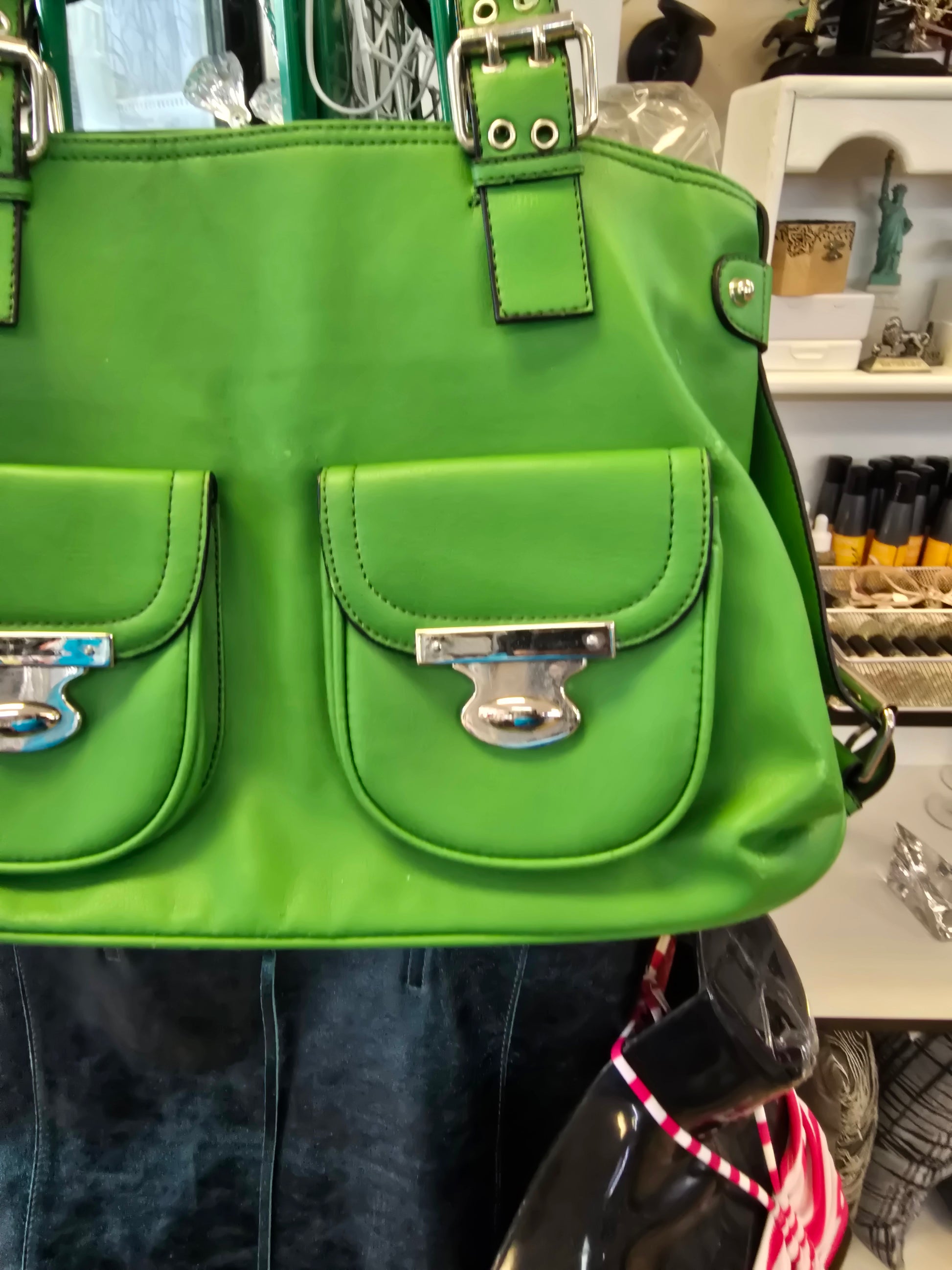 Lime green bag/purse image 1