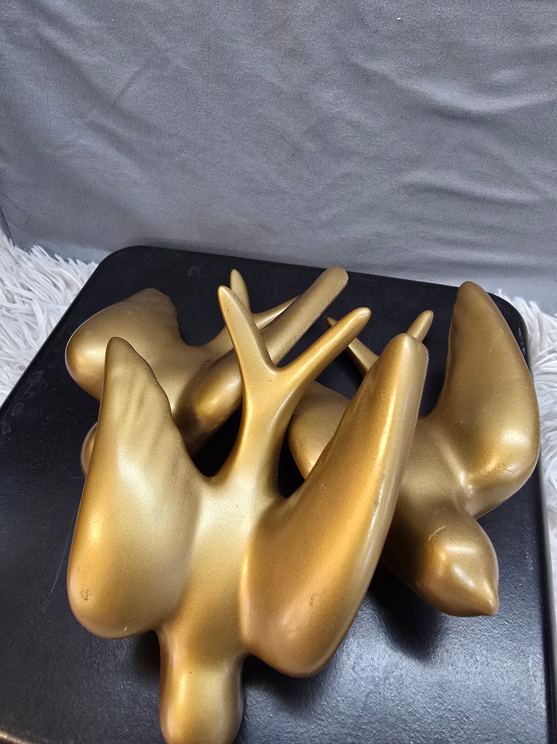 Set of 3 gold color wall decor birds image 3
