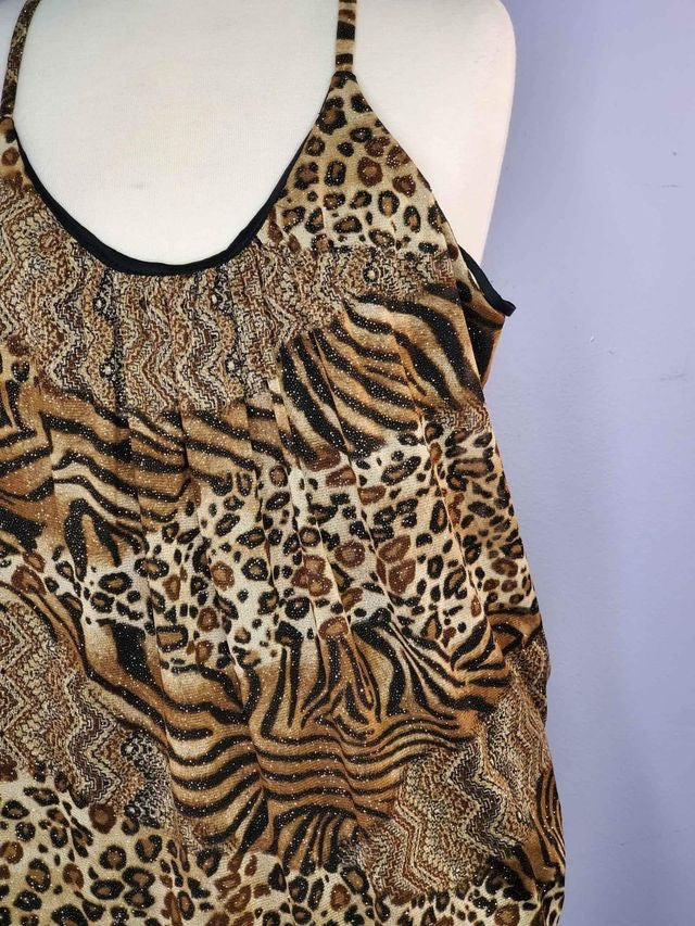 Dots Leopard print blouse 2x image 4