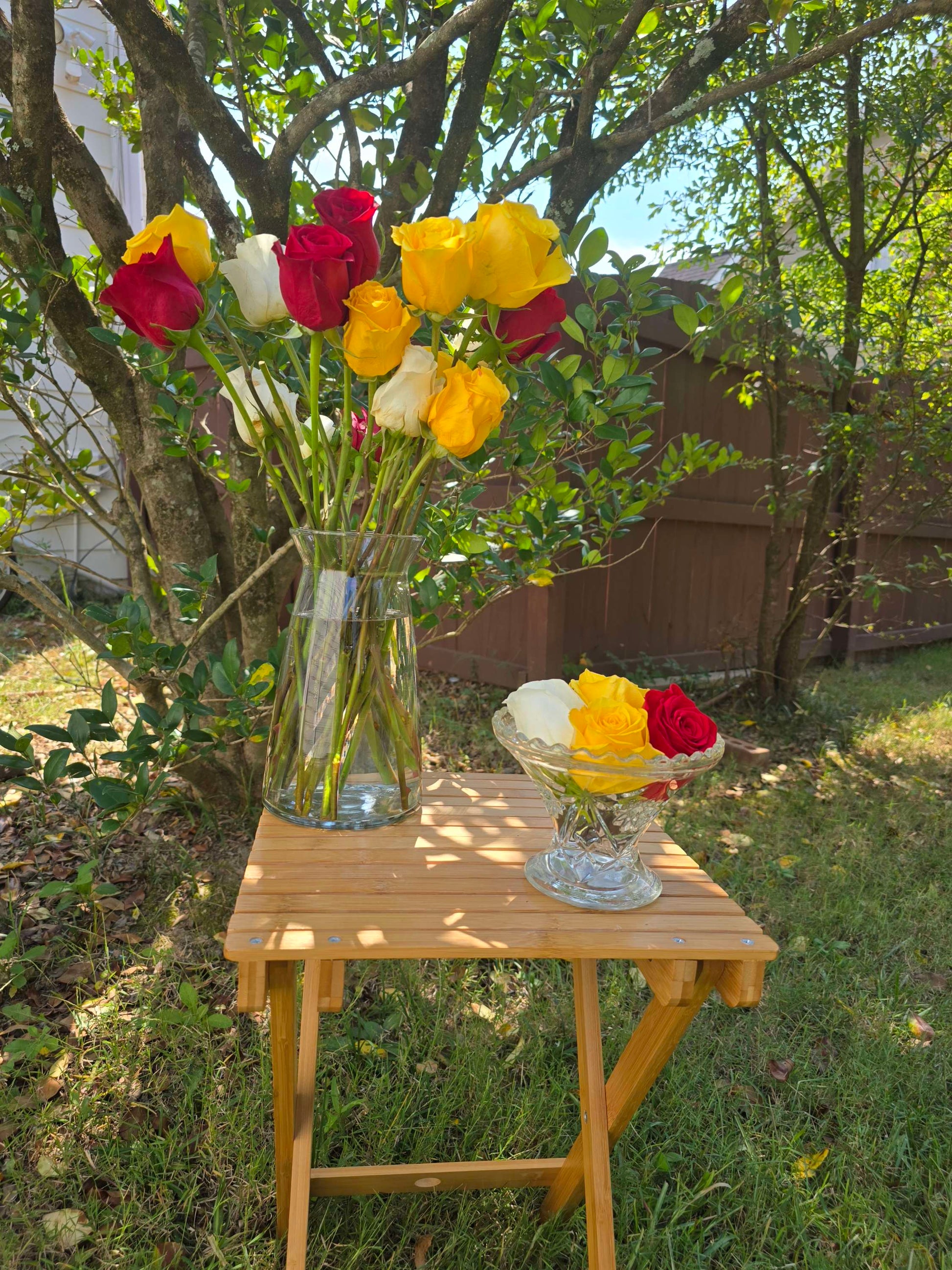 Vintage Clear Glass vase/ doubles as a punch bowl vase image 0