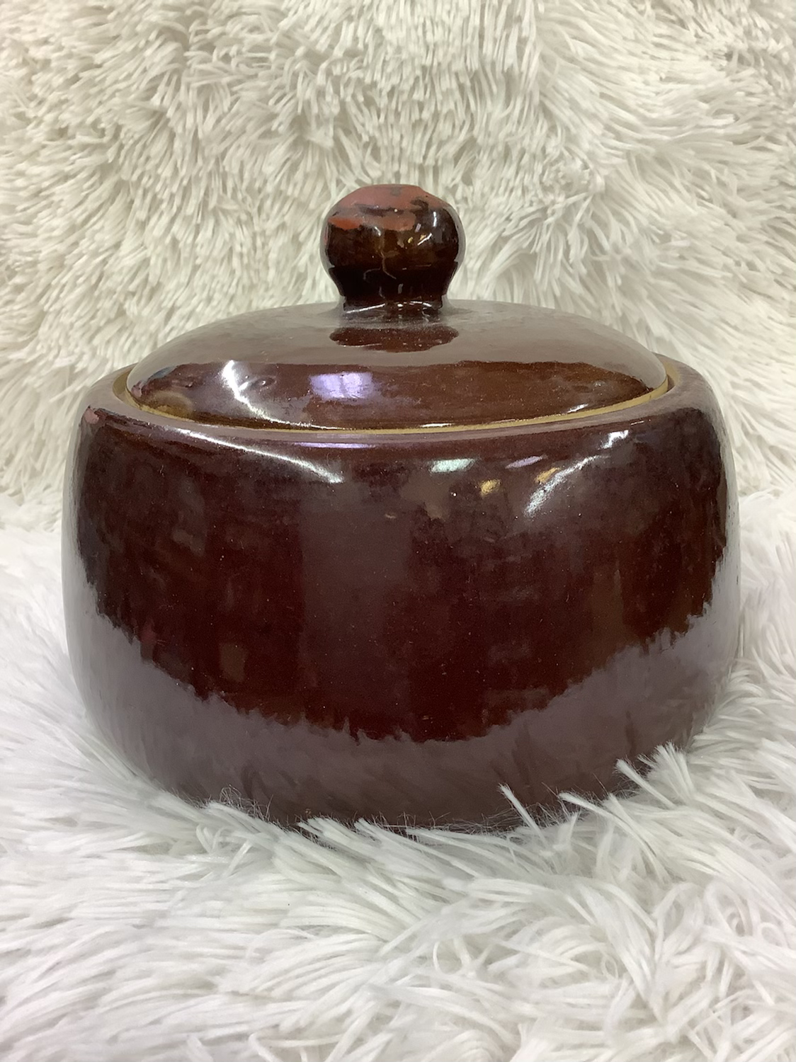 Brown fruit jar image 1