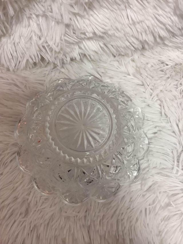 vintage clear glass bowl image 3