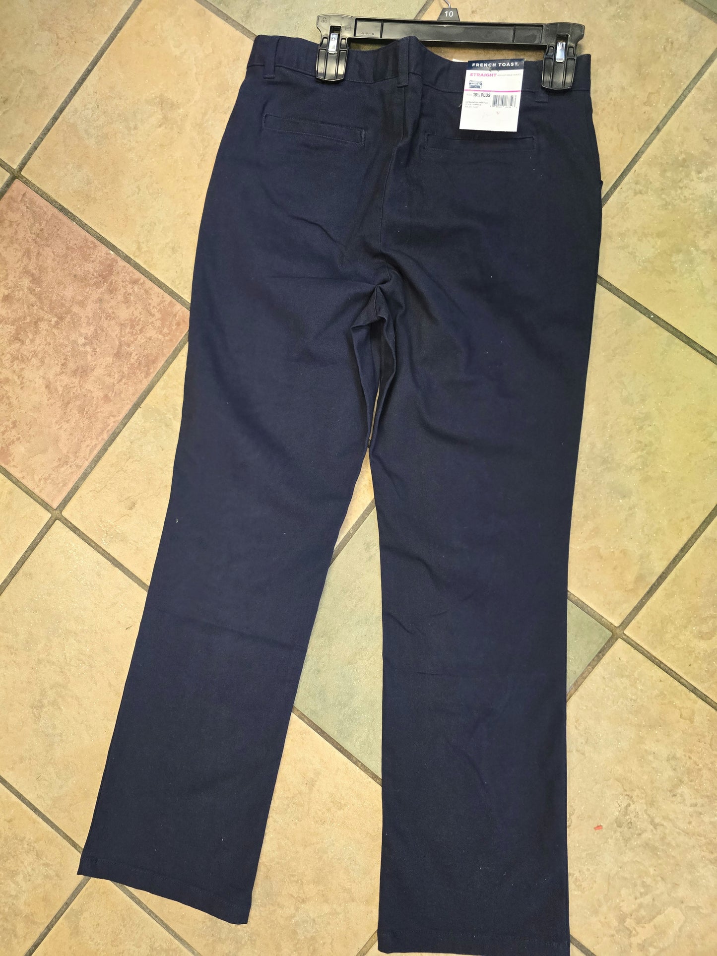 Navy French toast straight pants size 18.5 plus image 3