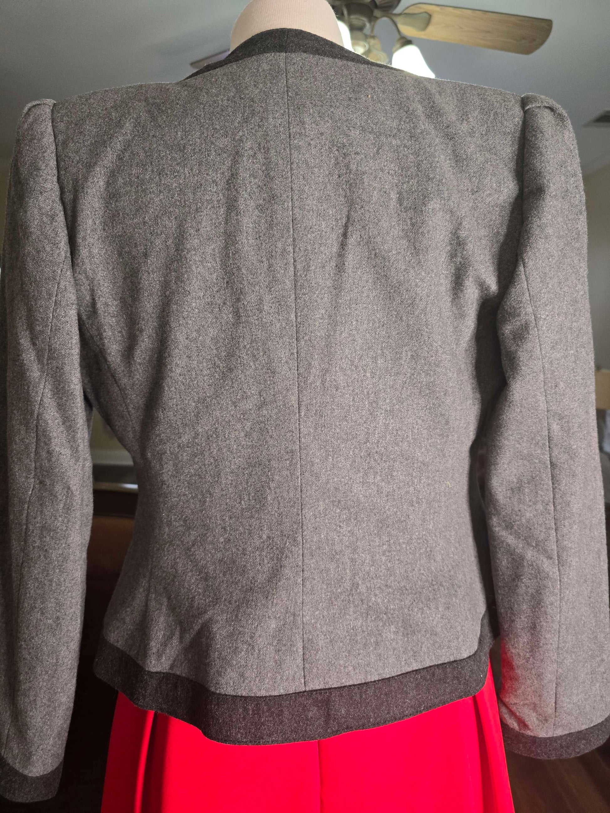 Vintage sasson blazer jacket gray 10/11 image 6