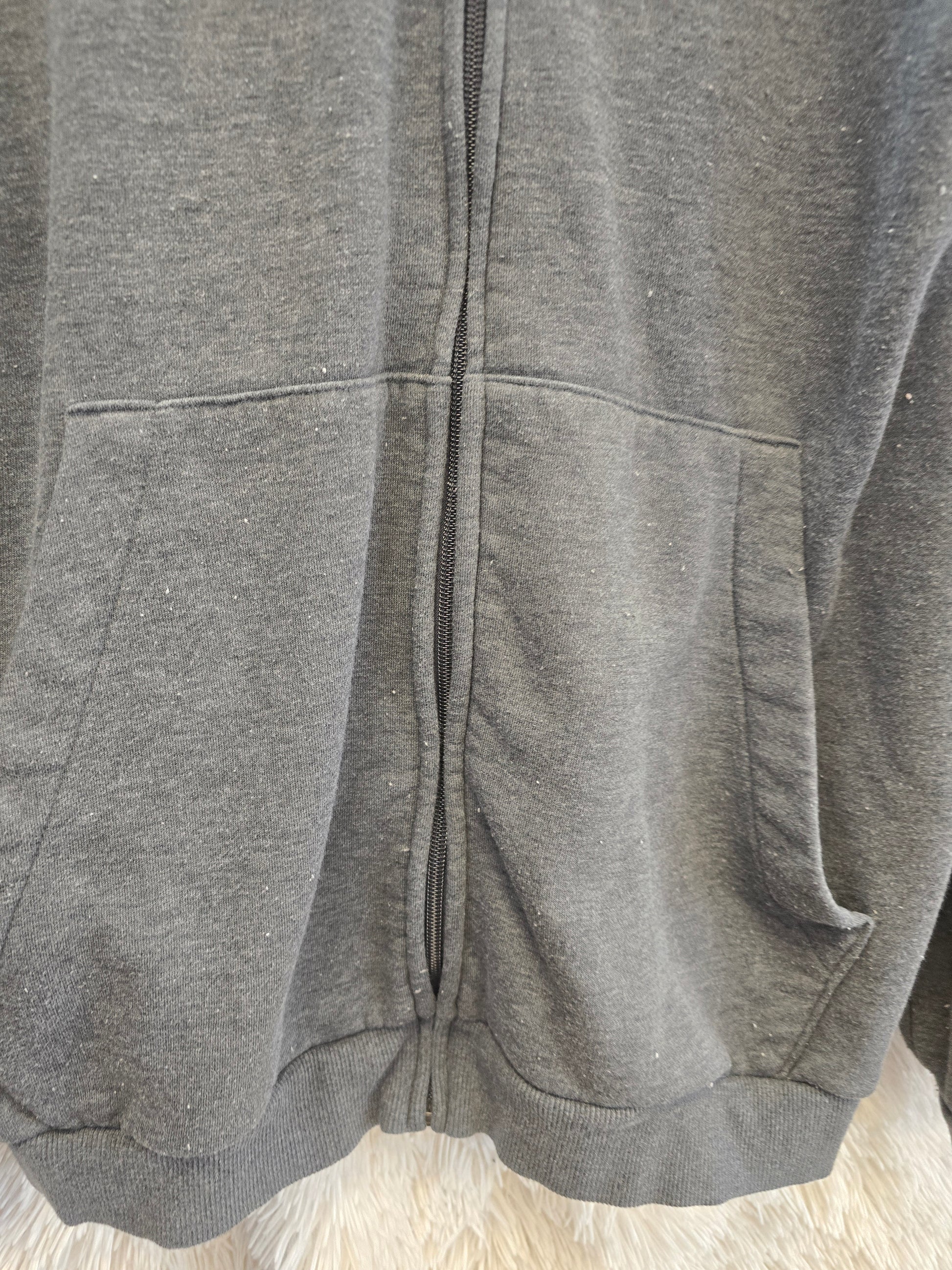 Adidas gray sweater hoodie size L image 2