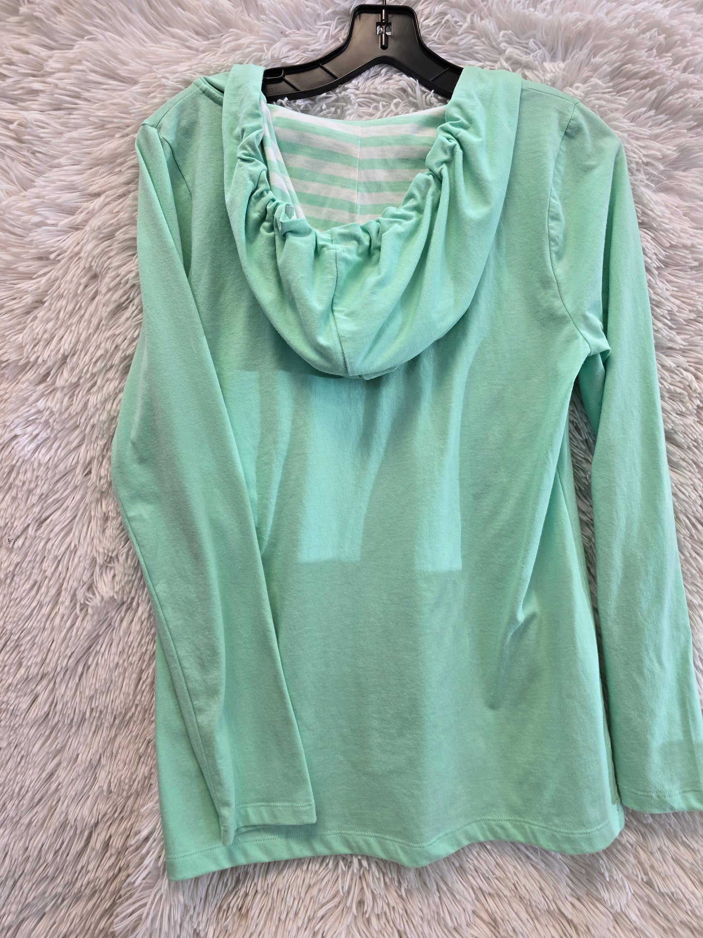 Green hoodie blouse S image 3