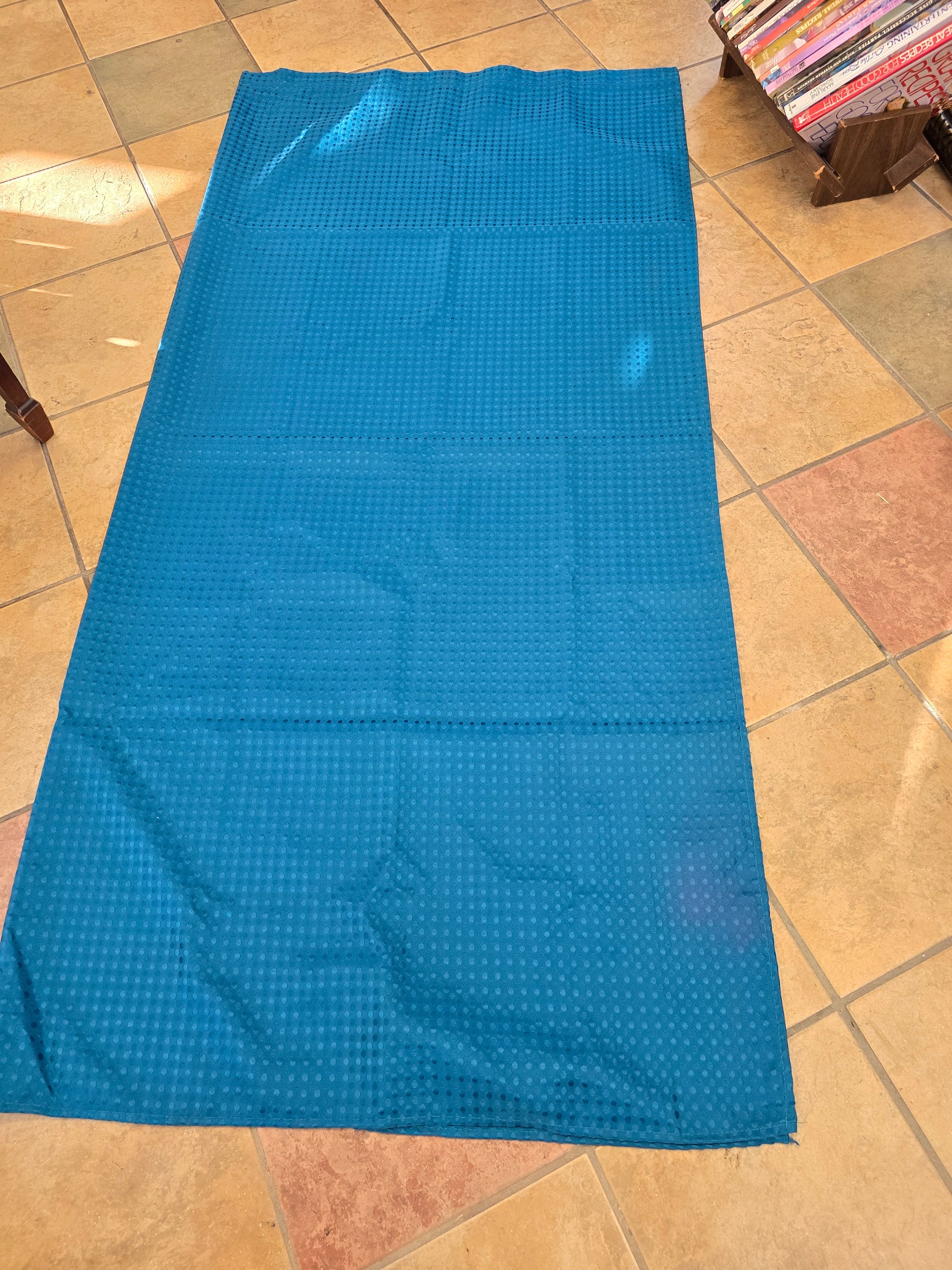 Blue shower curtain image 1