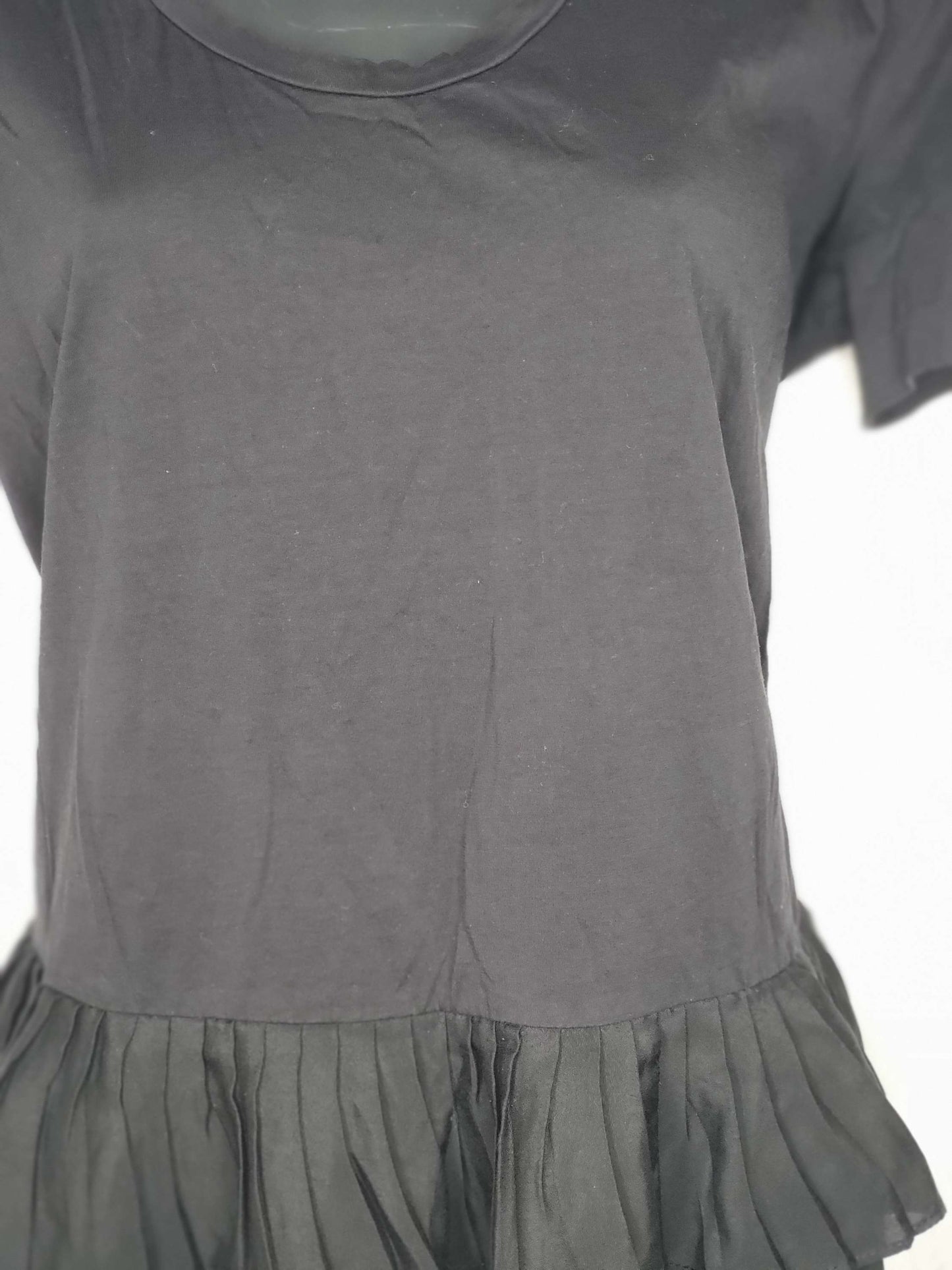 J crew pleated hem black blouse size 8 image 3