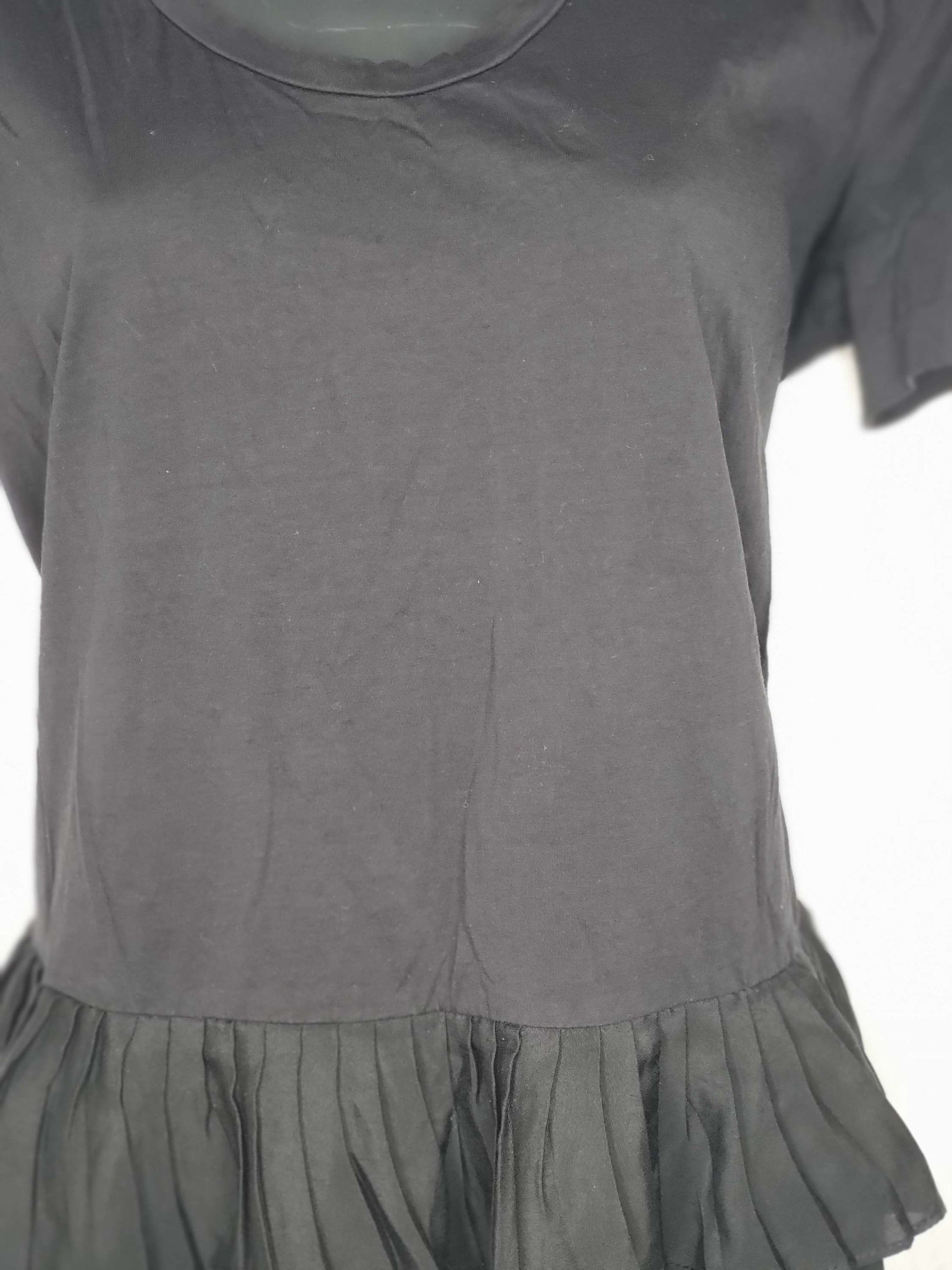 J crew pleated hem black blouse size 8 image 3