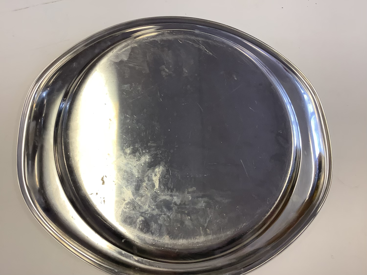 silver color serving tray image 2