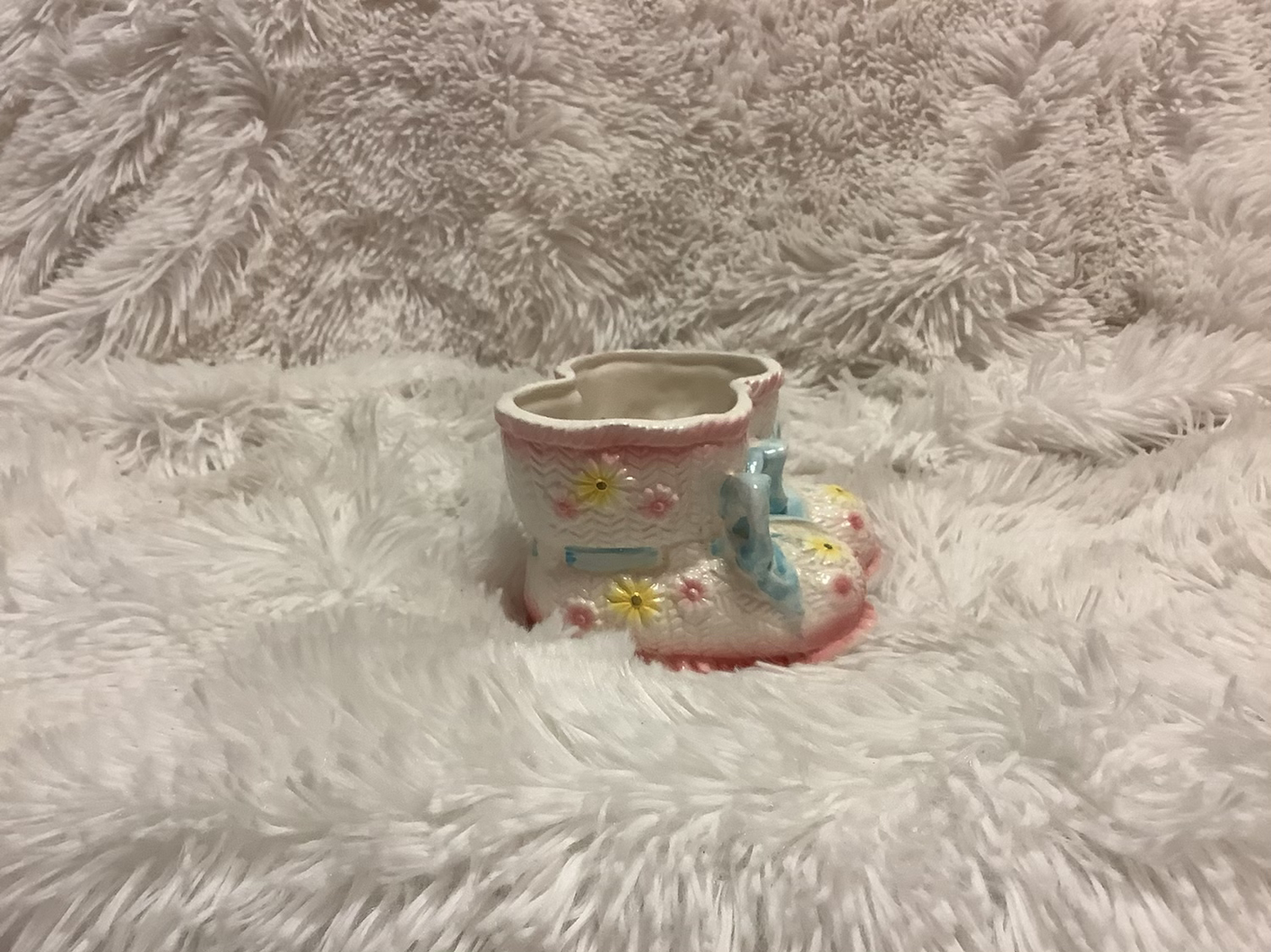 Vintage Ceramic Baby Boots Planter image 4