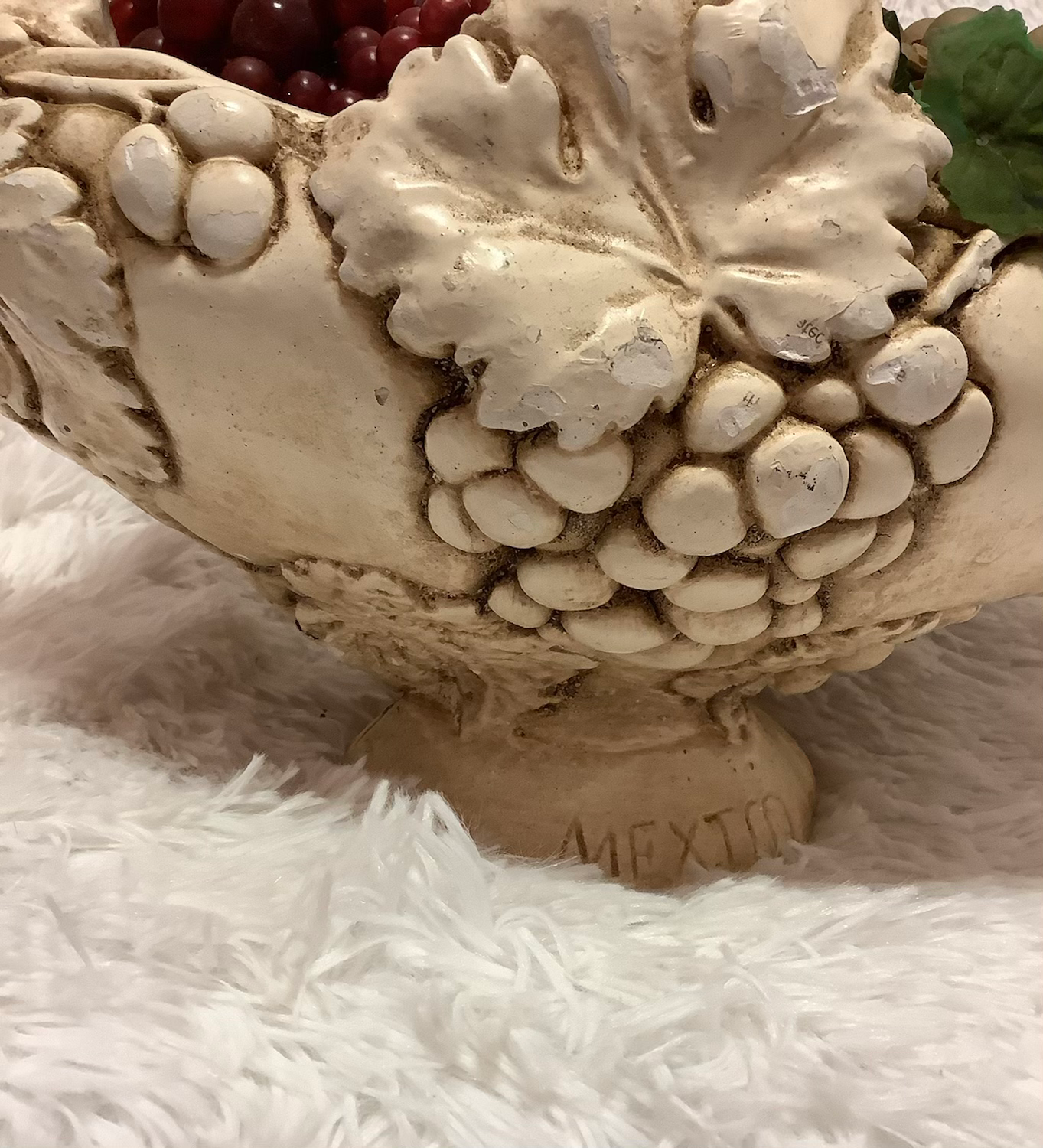 Handmade grape themed basin image 1